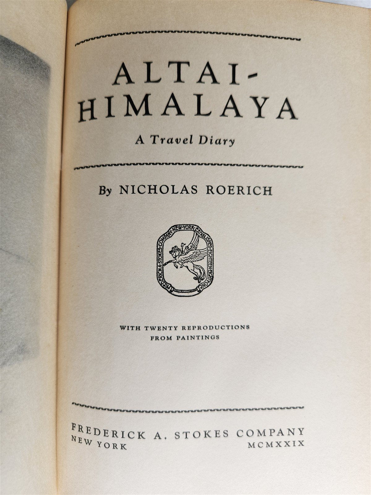 1929 ALTAI-HIMALAYA TRAVEL DIARY by RUSSIAN ARTIST NICHOLAS ROERICH antique