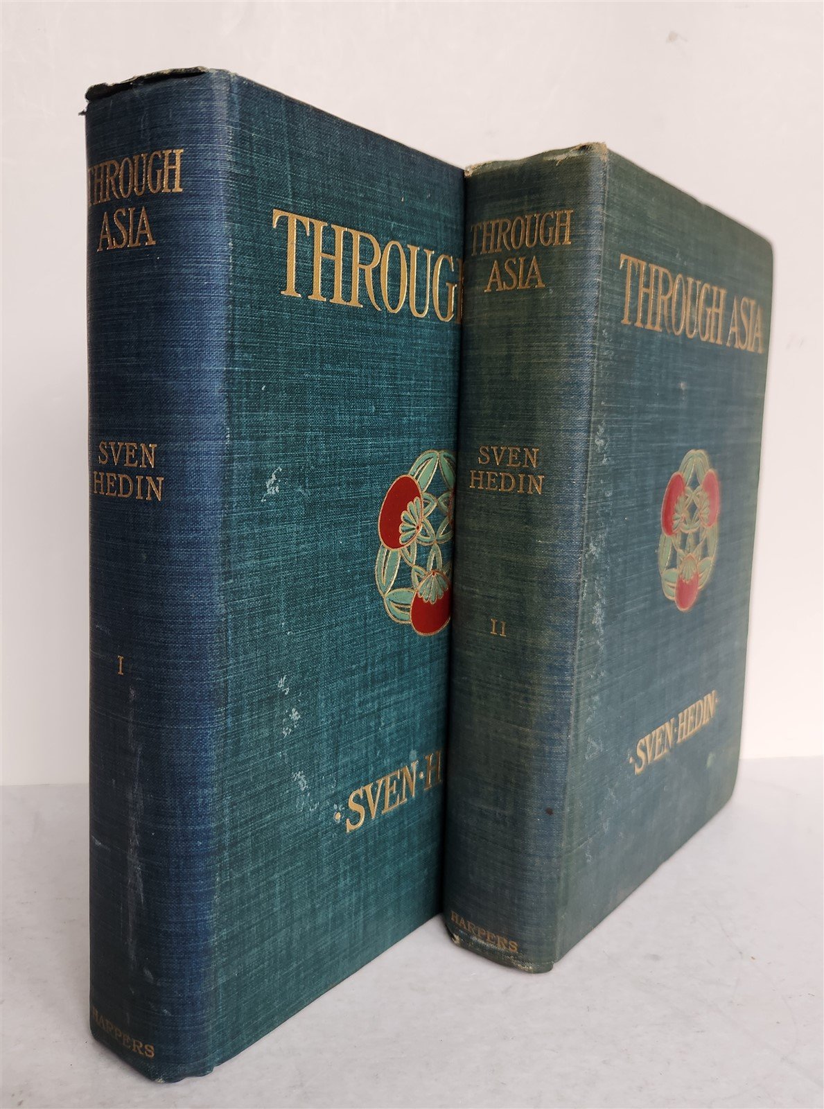 1898 THROUGH ASIA by SVEN HEDIN antique ILLUSTRATED w/ 300 PICTURES 2 volumes