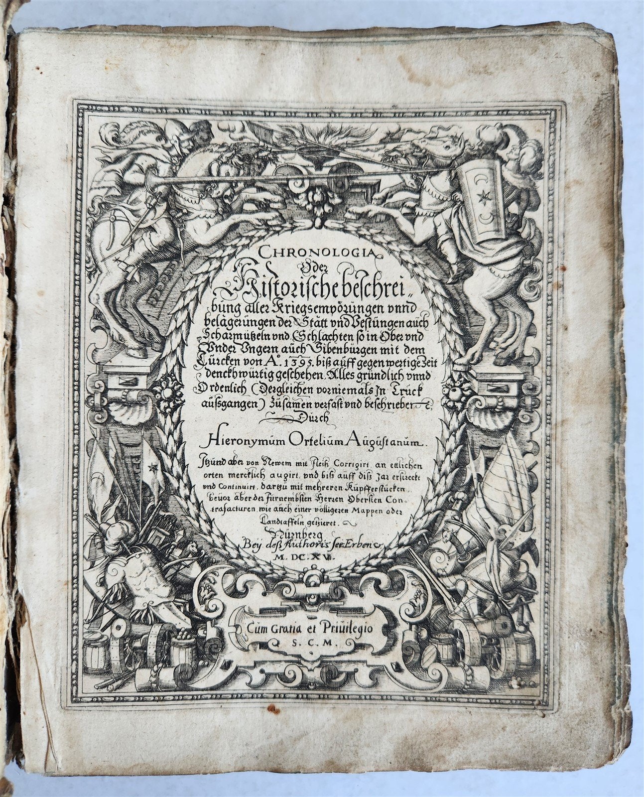 1615 CHRONOLOGIA by ORTELIUS antique AUSTRO-HUNGARIAN TRANSYLVANIA WARS w/ TURKS