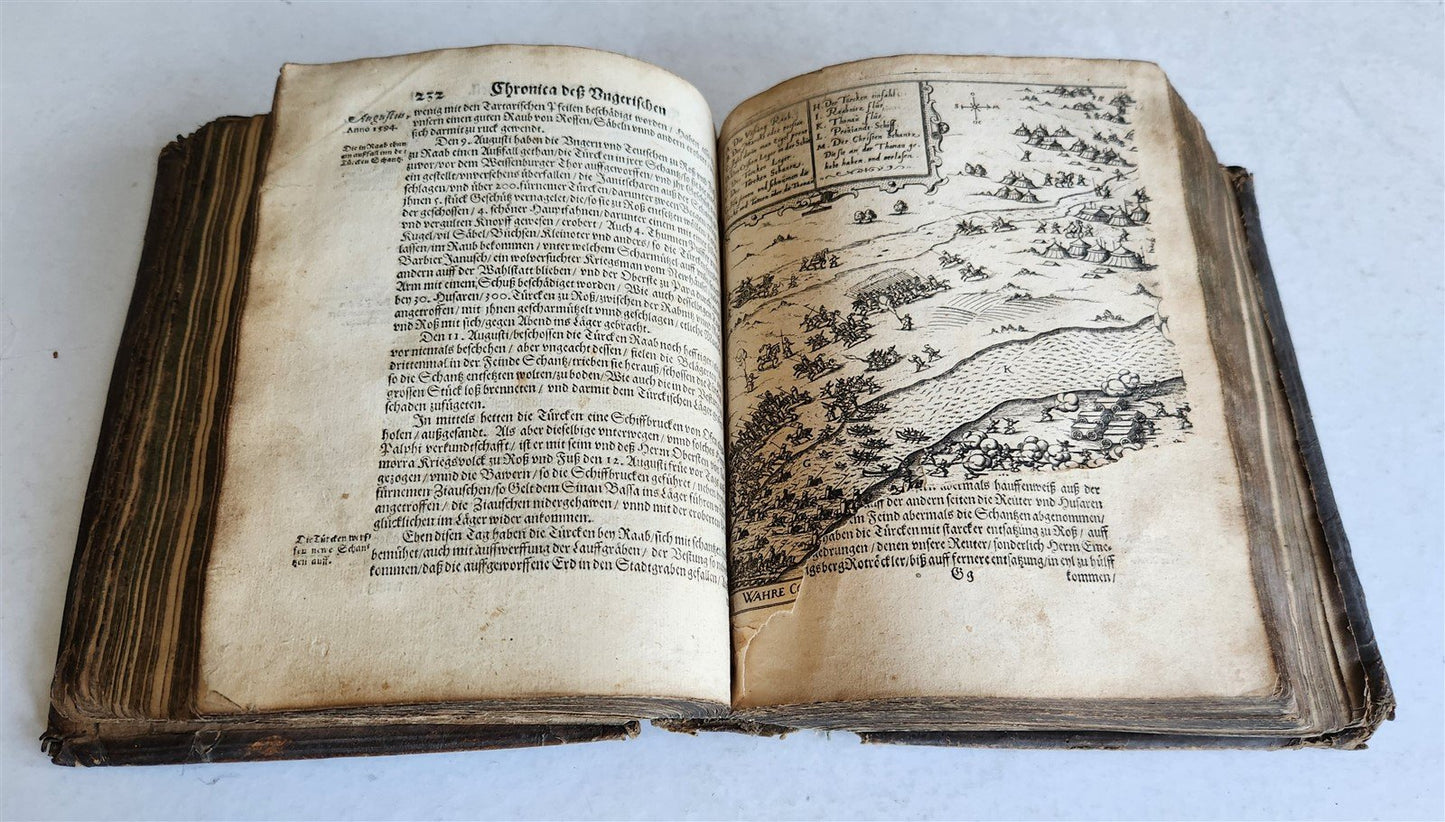 1615 CHRONOLOGIA by ORTELIUS antique AUSTRO-HUNGARIAN TRANSYLVANIA WARS w/ TURKS