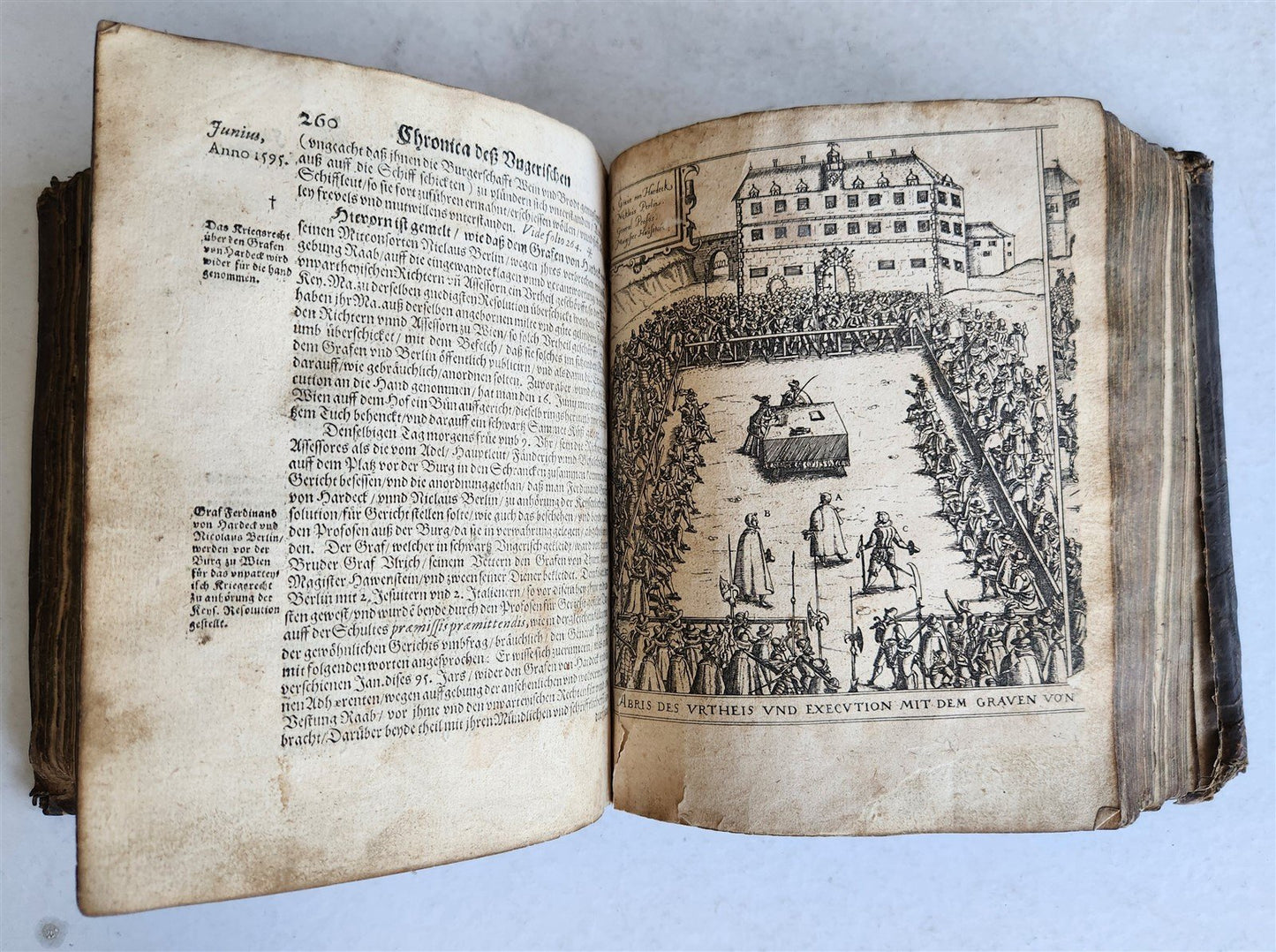 1615 CHRONOLOGIA by ORTELIUS antique AUSTRO-HUNGARIAN TRANSYLVANIA WARS w/ TURKS