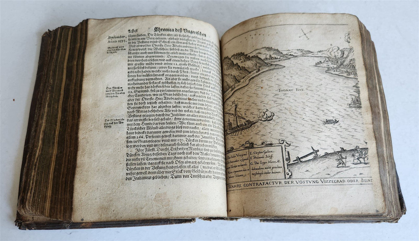 1615 CHRONOLOGIA by ORTELIUS antique AUSTRO-HUNGARIAN TRANSYLVANIA WARS w/ TURKS