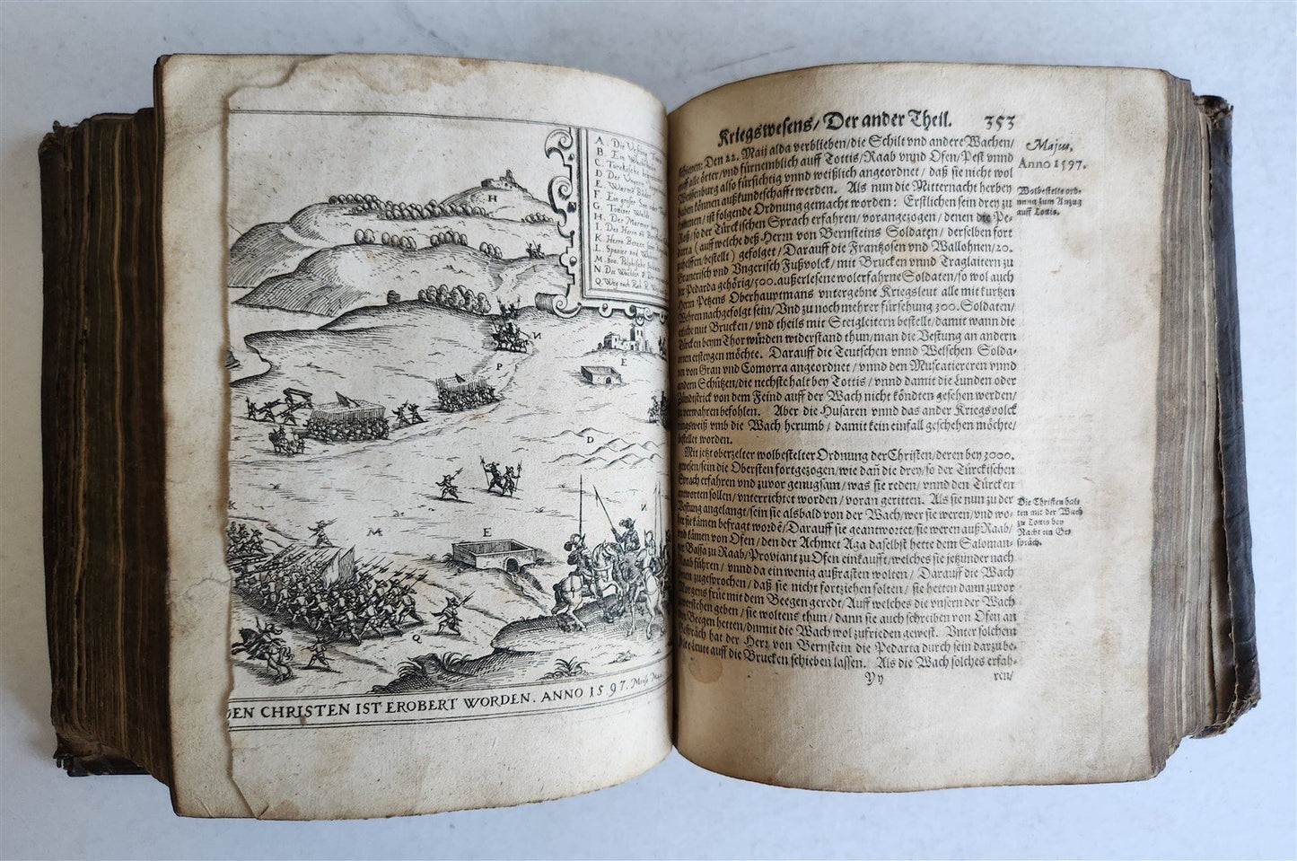 1615 CHRONOLOGIA by ORTELIUS antique AUSTRO-HUNGARIAN TRANSYLVANIA WARS w/ TURKS