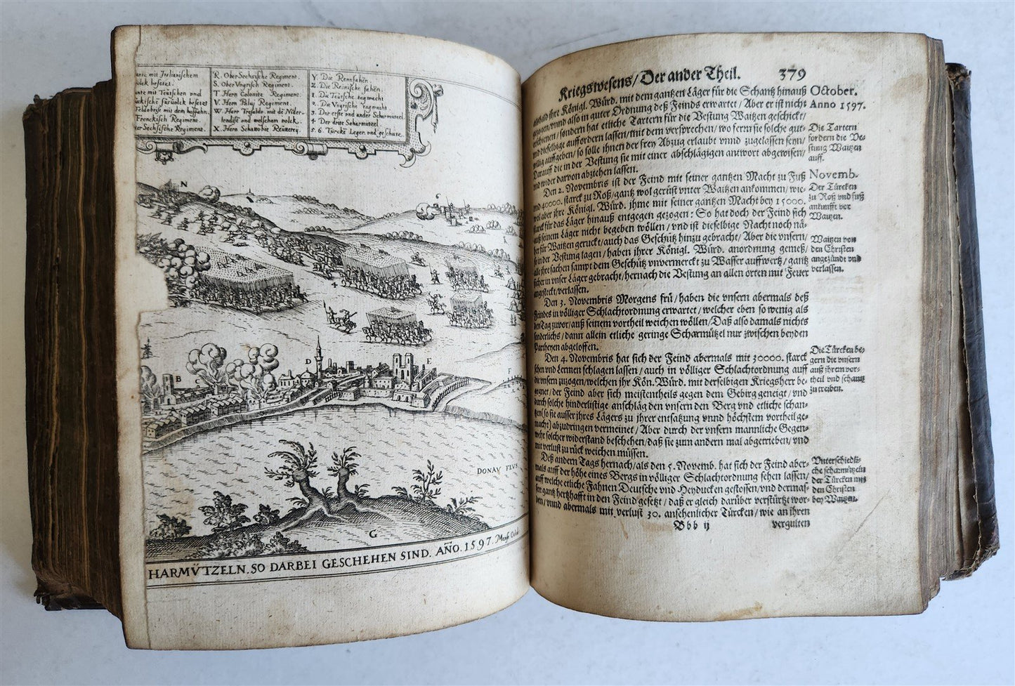 1615 CHRONOLOGIA by ORTELIUS antique AUSTRO-HUNGARIAN TRANSYLVANIA WARS w/ TURKS