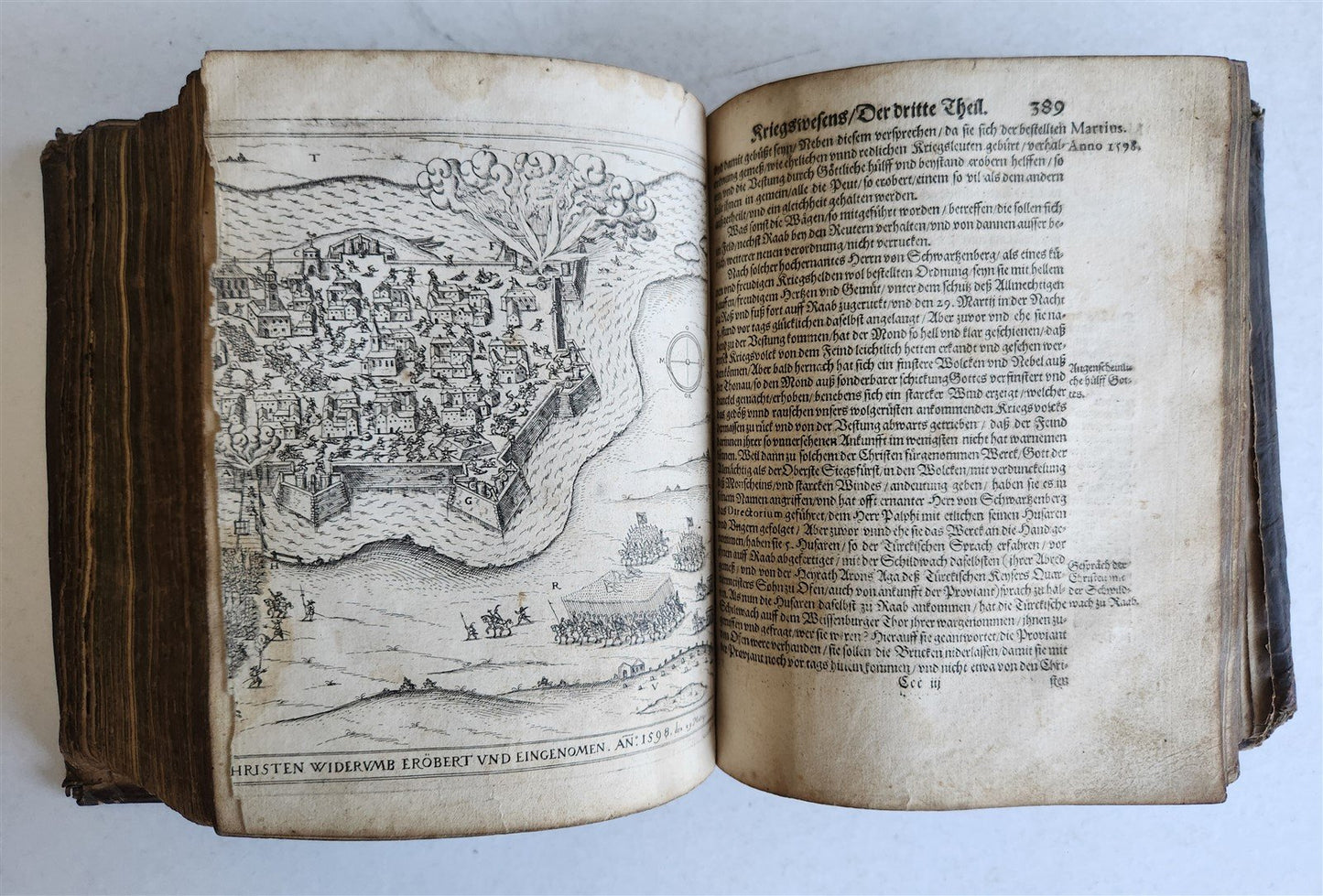 1615 CHRONOLOGIA by ORTELIUS antique AUSTRO-HUNGARIAN TRANSYLVANIA WARS w/ TURKS
