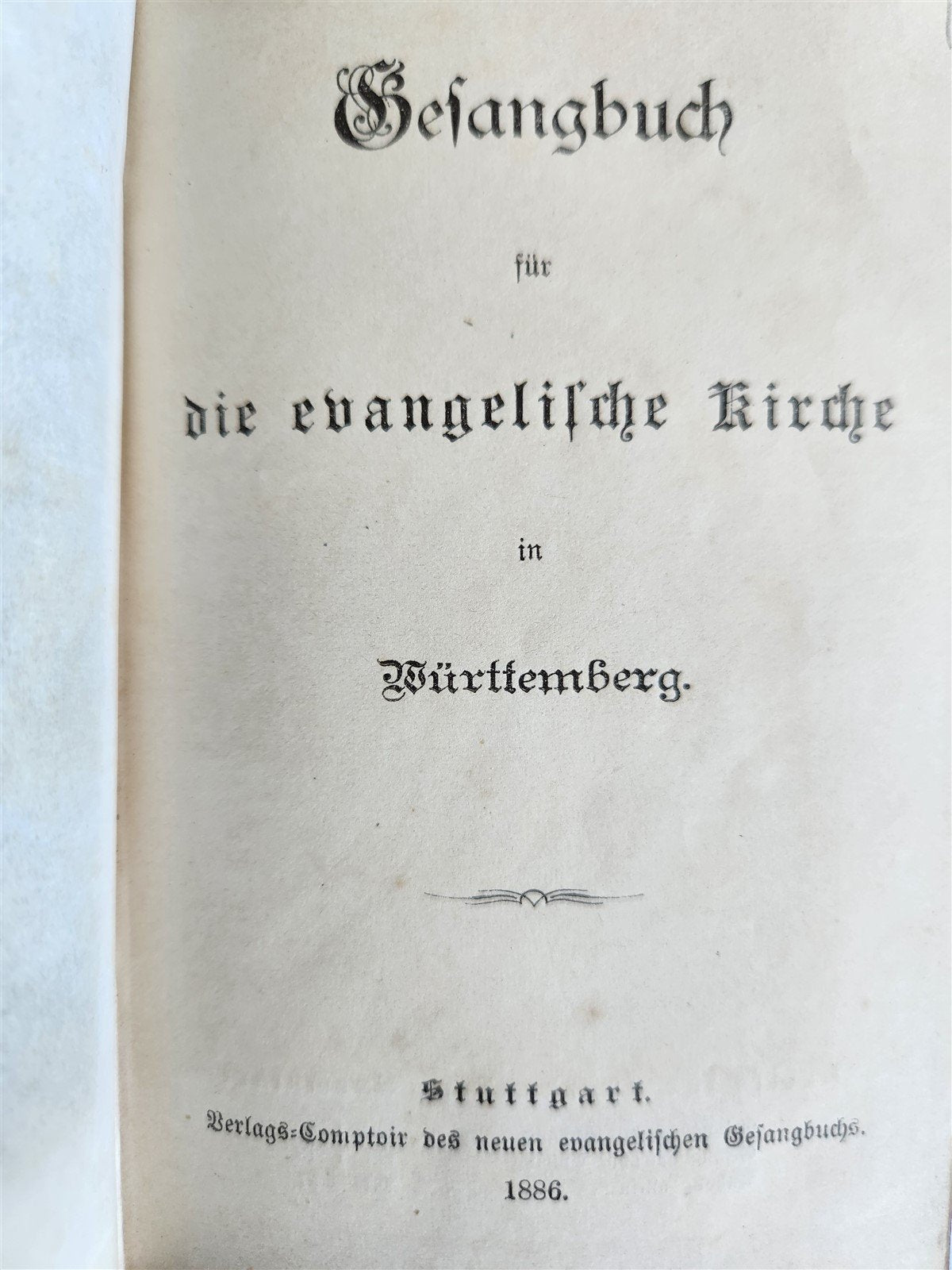 1886 GERMAN HYMNAL BOOK w/ SILVER CLASP antique