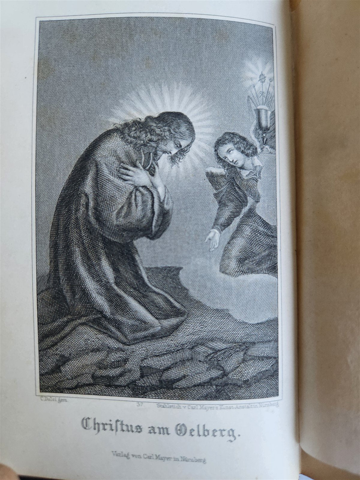 1886 GERMAN HYMNAL BOOK w/ SILVER CLASP antique