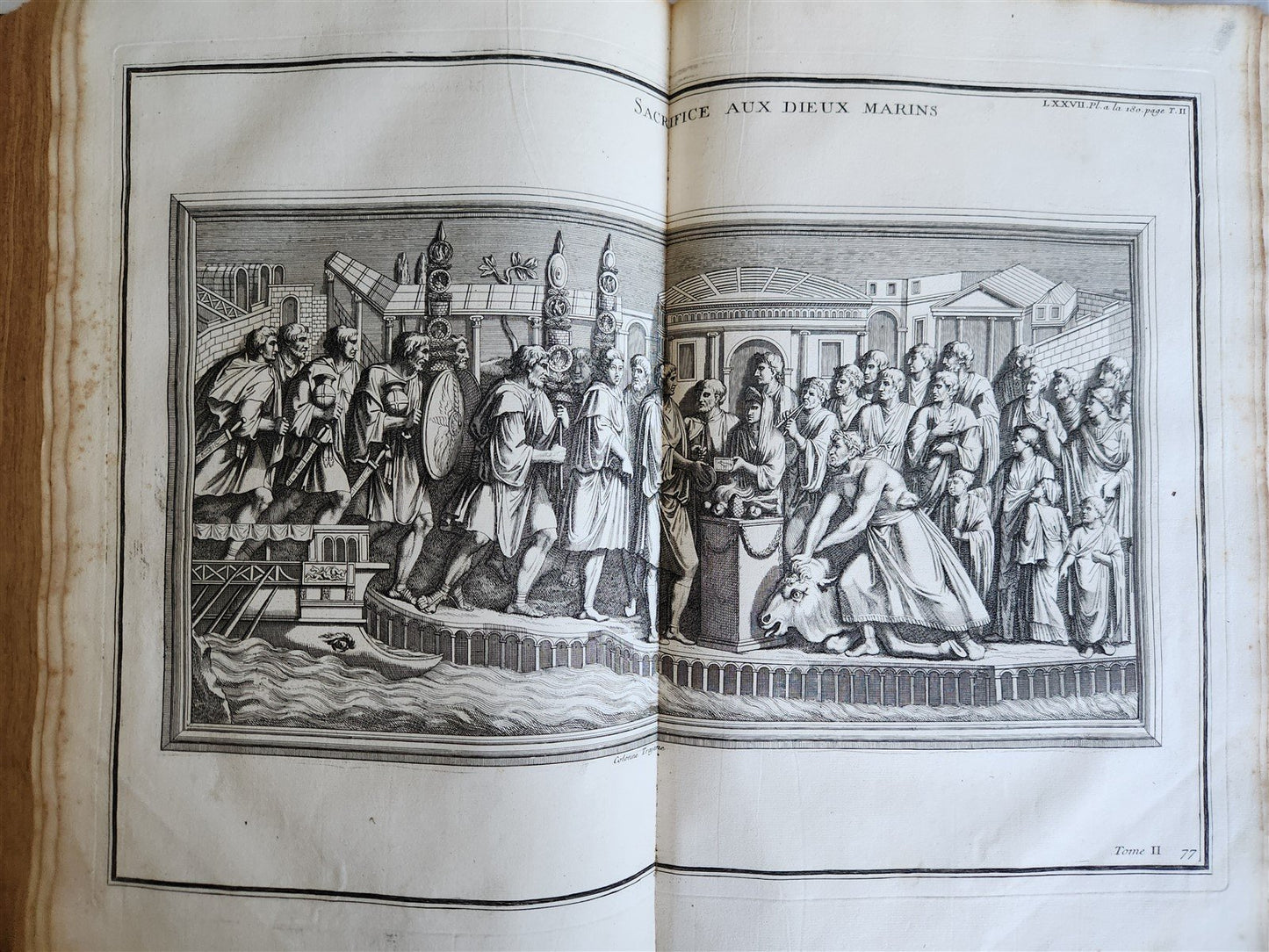 1719 CULTS of ROMANS & GREEKS antique FOLIO RICHLY ILLUSTRATED w/ 104 PLATES