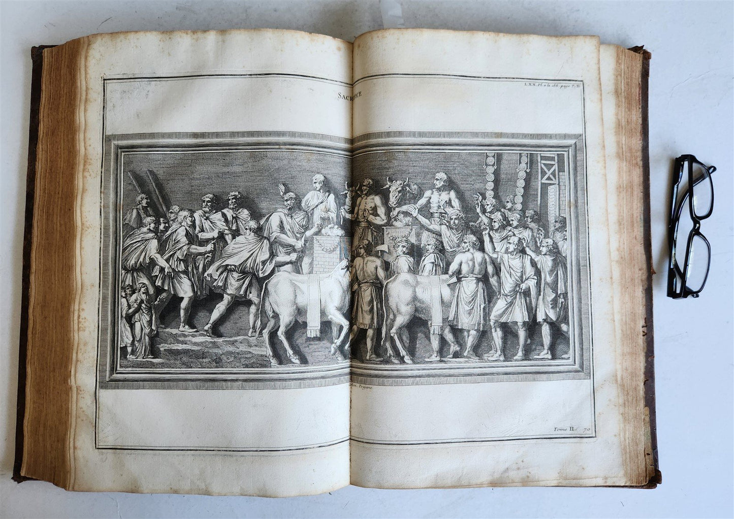 1719 CULTS of ROMANS & GREEKS antique FOLIO RICHLY ILLUSTRATED w/ 104 PLATES
