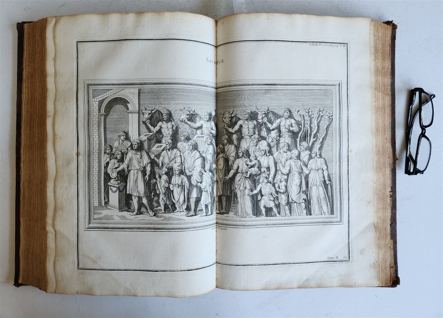 1719 CULTS of ROMANS & GREEKS antique FOLIO RICHLY ILLUSTRATED w/ 104 PLATES