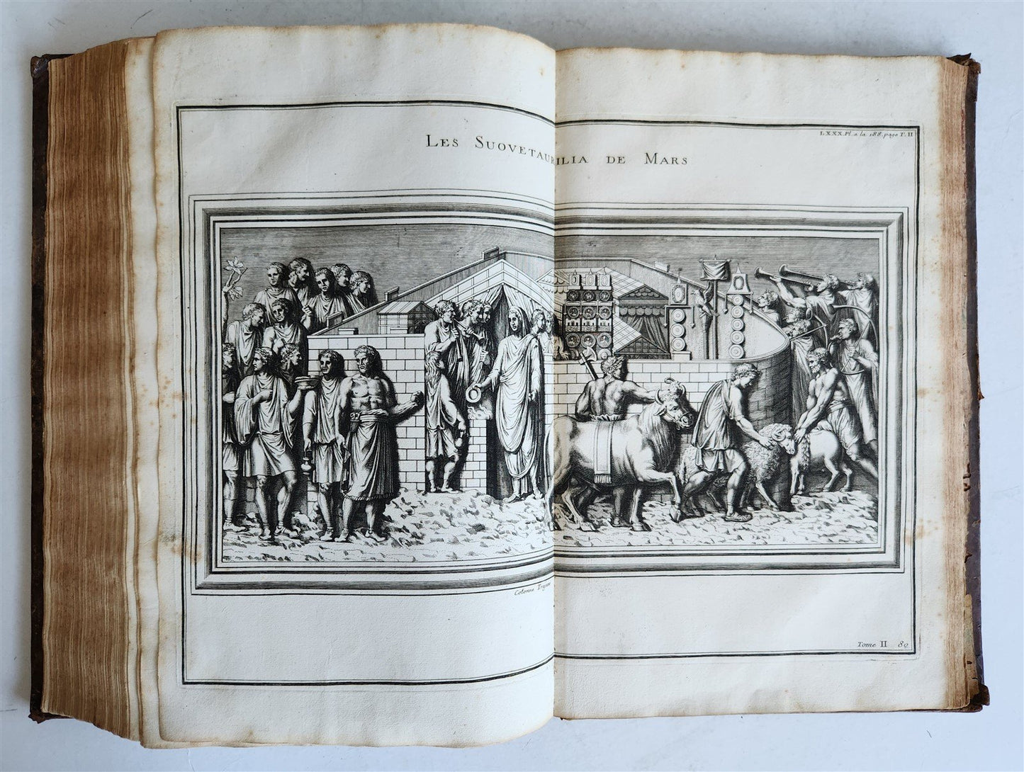 1719 CULTS of ROMANS & GREEKS antique FOLIO RICHLY ILLUSTRATED w/ 104 PLATES