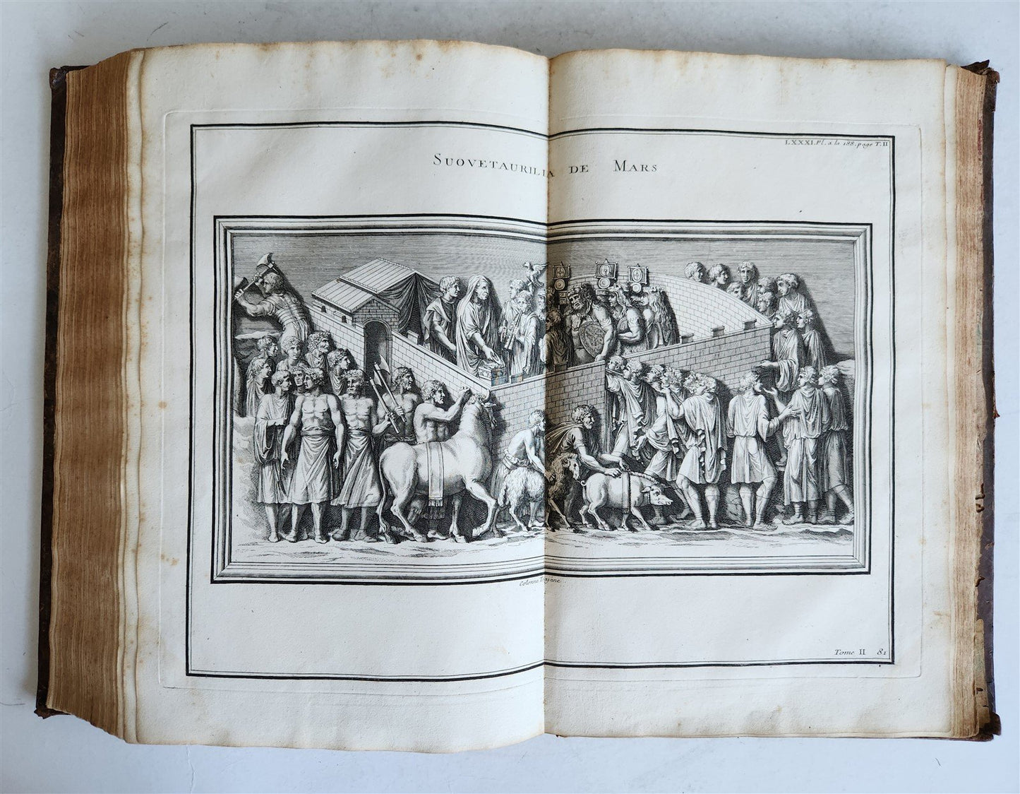 1719 CULTS of ROMANS & GREEKS antique FOLIO RICHLY ILLUSTRATED w/ 104 PLATES