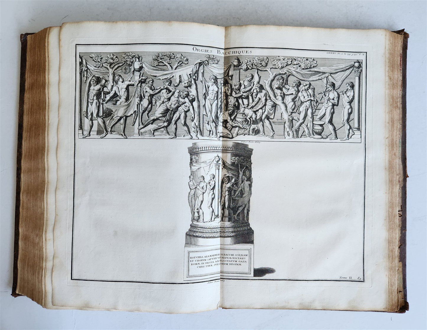 1719 CULTS of ROMANS & GREEKS antique FOLIO RICHLY ILLUSTRATED w/ 104 PLATES