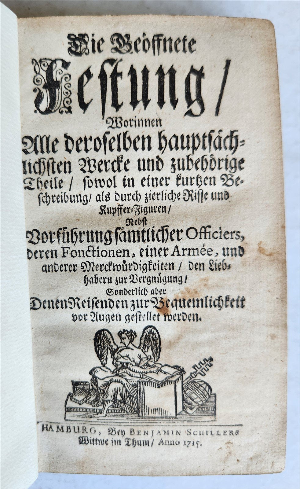 1715 MILITARY FORTIFICATIONS antique ILLUSTRATED w/ 21 PLATES in GERMAN