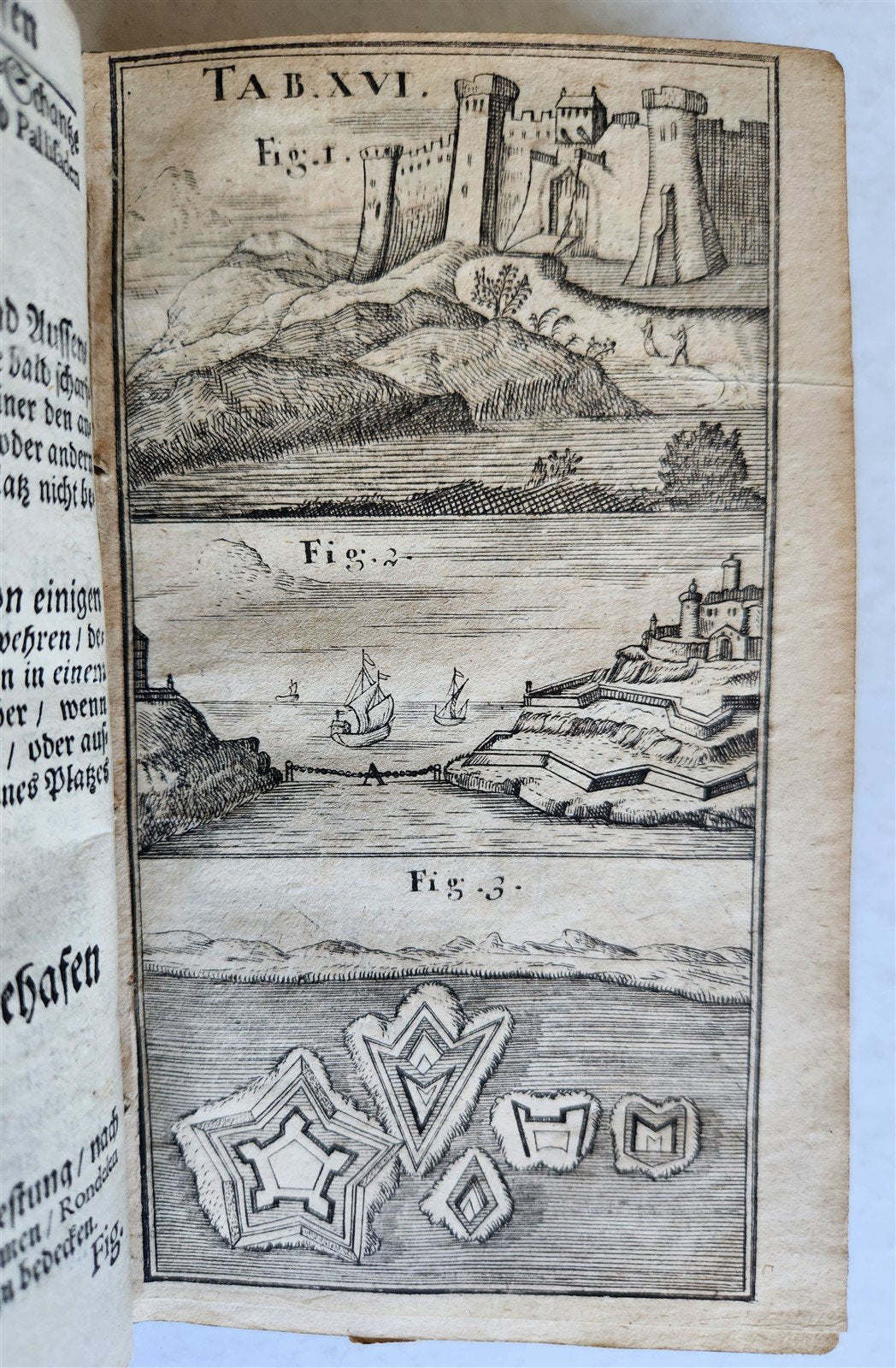 1715 MILITARY FORTIFICATIONS antique ILLUSTRATED w/ 21 PLATES in GERMAN