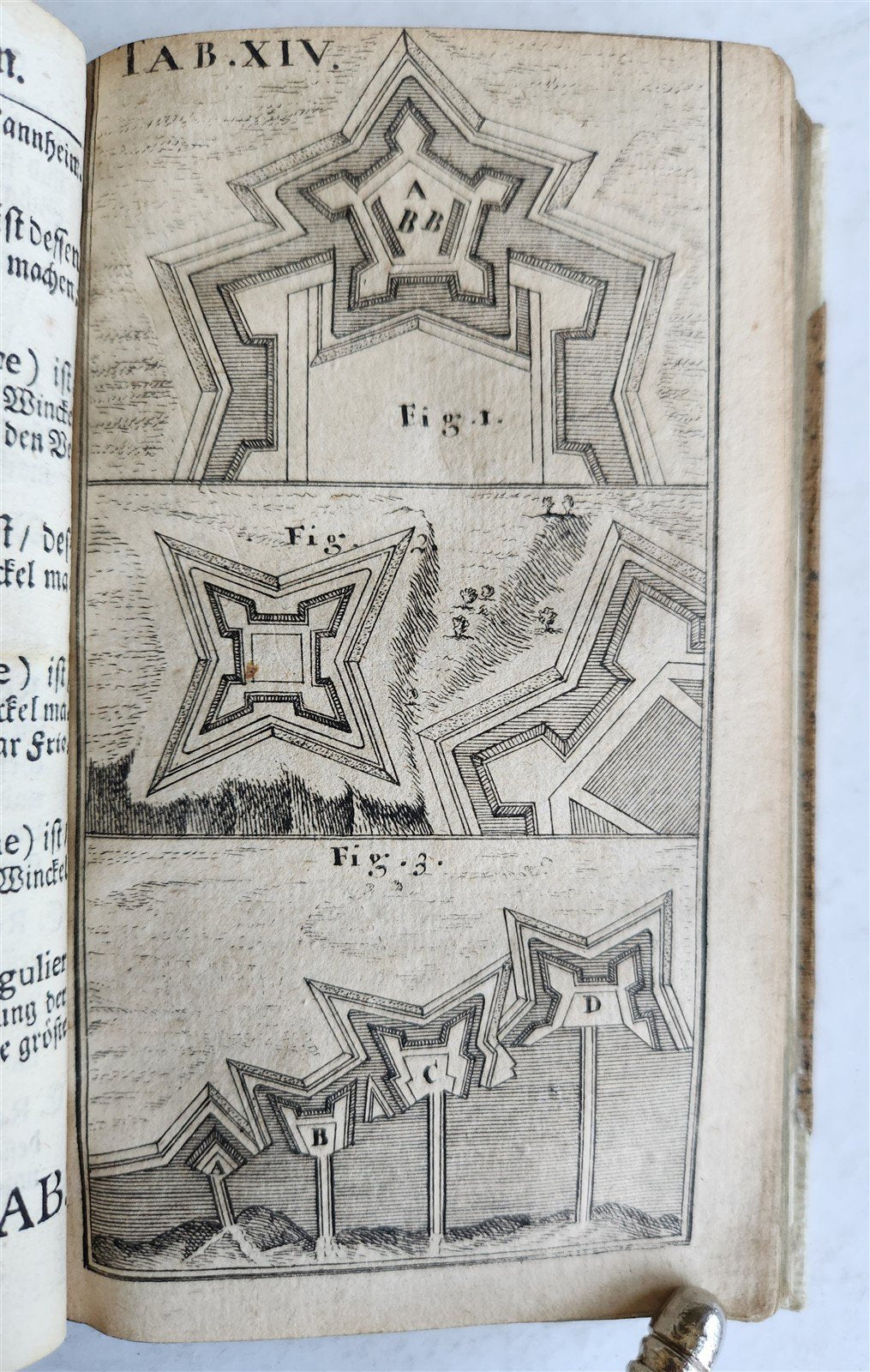 1715 MILITARY FORTIFICATIONS antique ILLUSTRATED w/ 21 PLATES in GERMAN