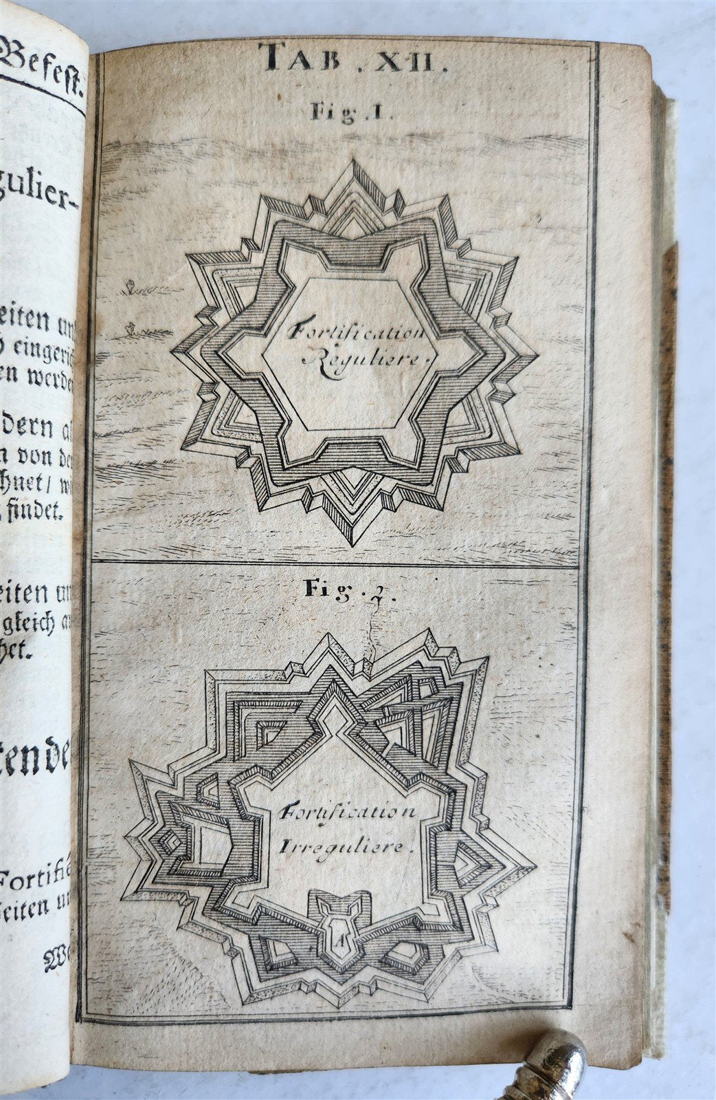 1715 MILITARY FORTIFICATIONS antique ILLUSTRATED w/ 21 PLATES in GERMAN