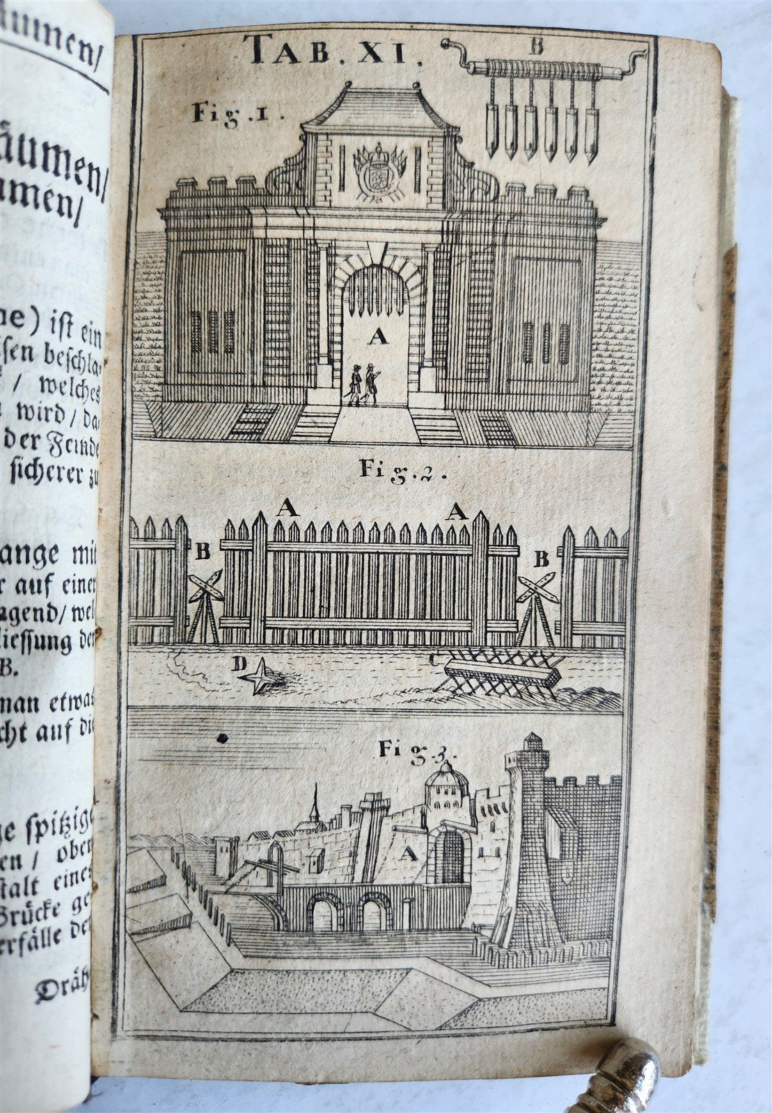 1715 MILITARY FORTIFICATIONS antique ILLUSTRATED w/ 21 PLATES in GERMAN