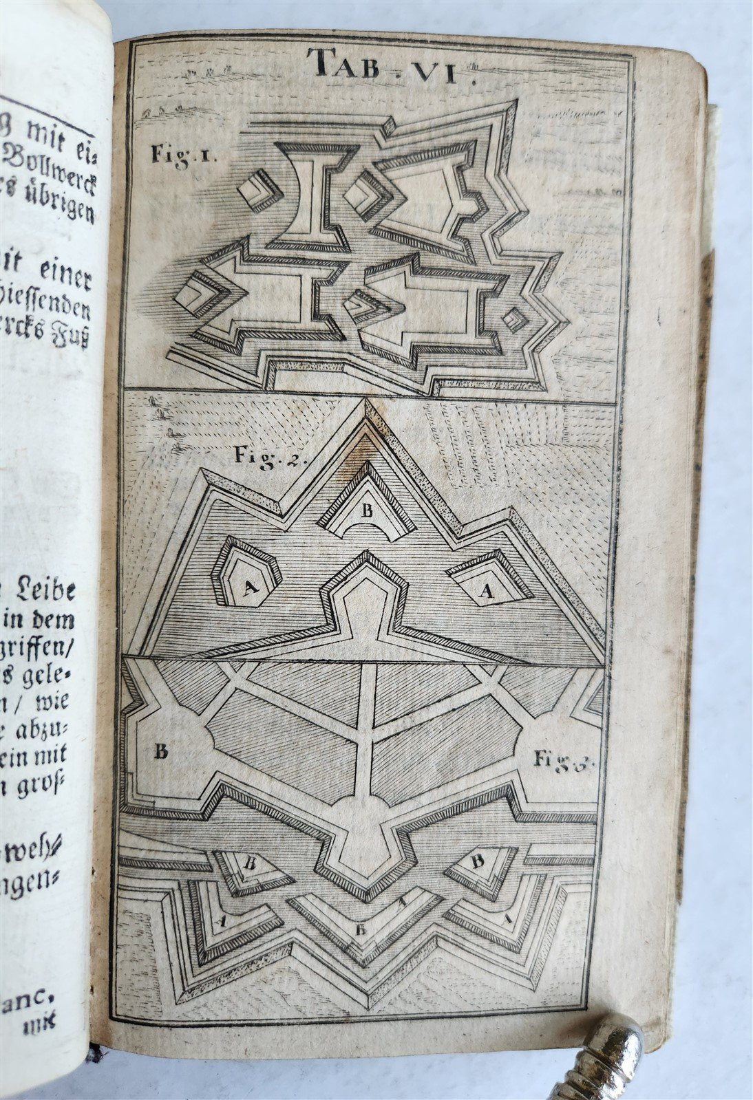 1715 MILITARY FORTIFICATIONS antique ILLUSTRATED w/ 21 PLATES in GERMAN