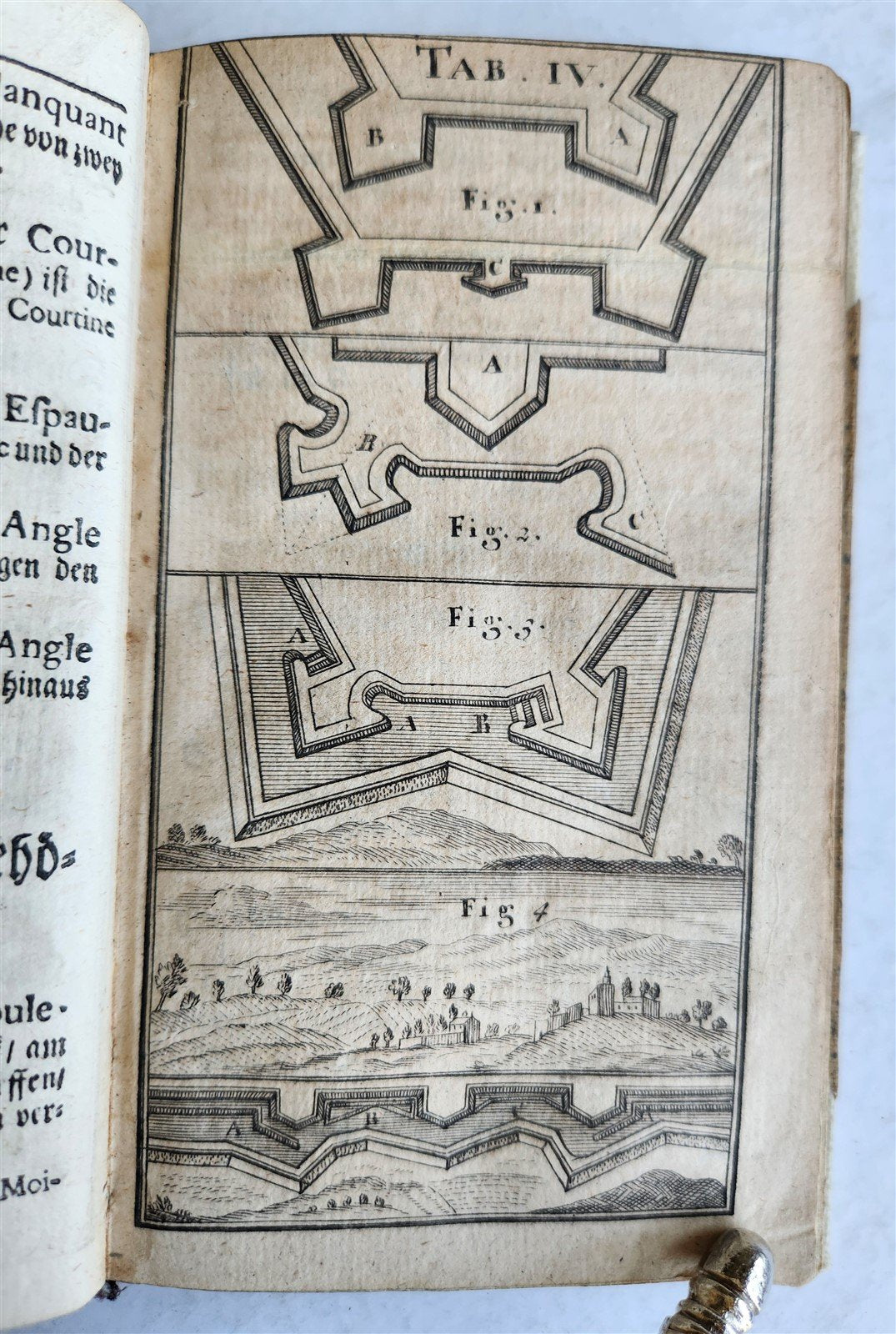 1715 MILITARY FORTIFICATIONS antique ILLUSTRATED w/ 21 PLATES in GERMAN