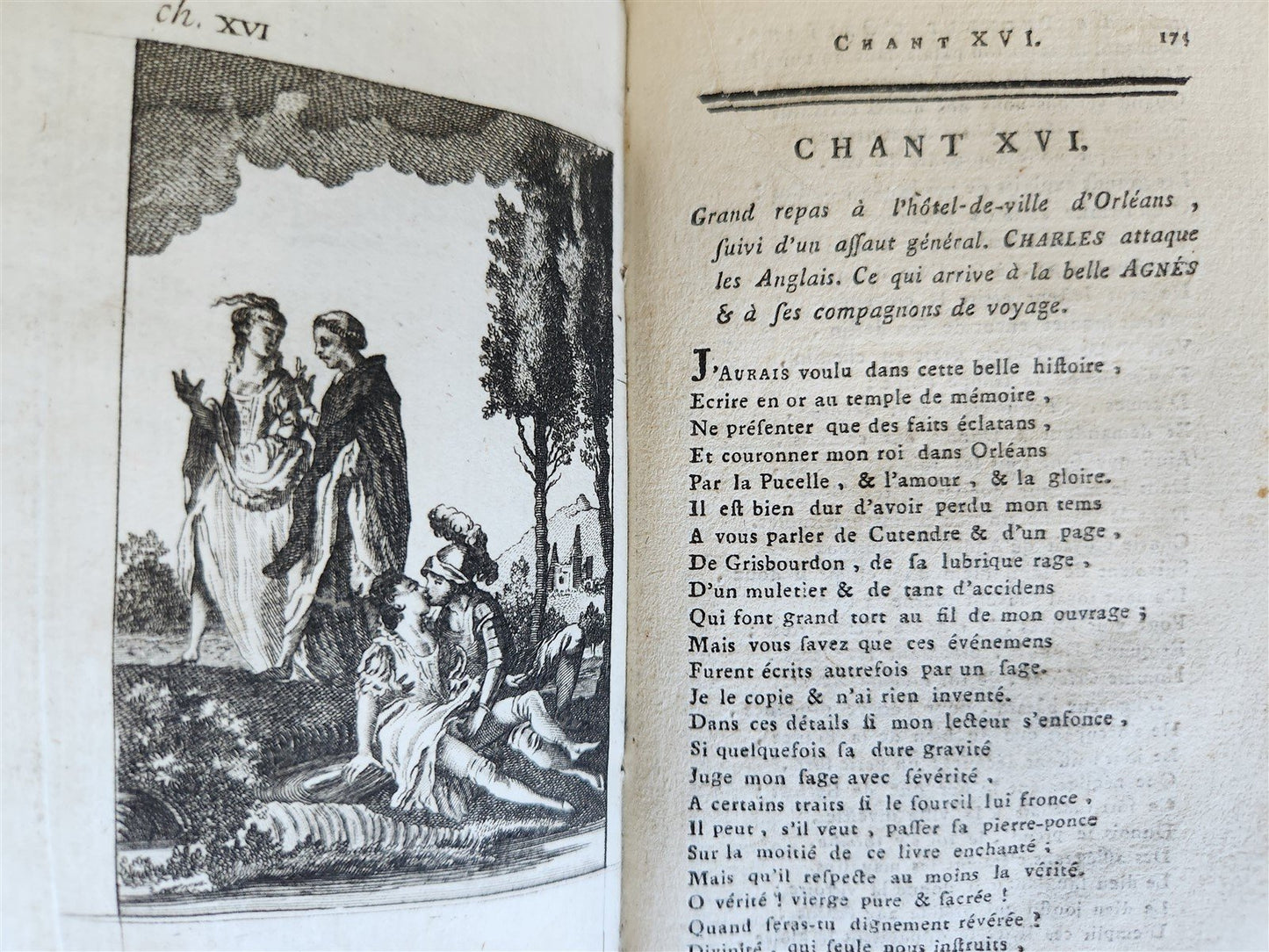 1793 EROTIC - MAID of ORLEANS by VOLTAIRE antique ILLUSTRATED in FRENCH
