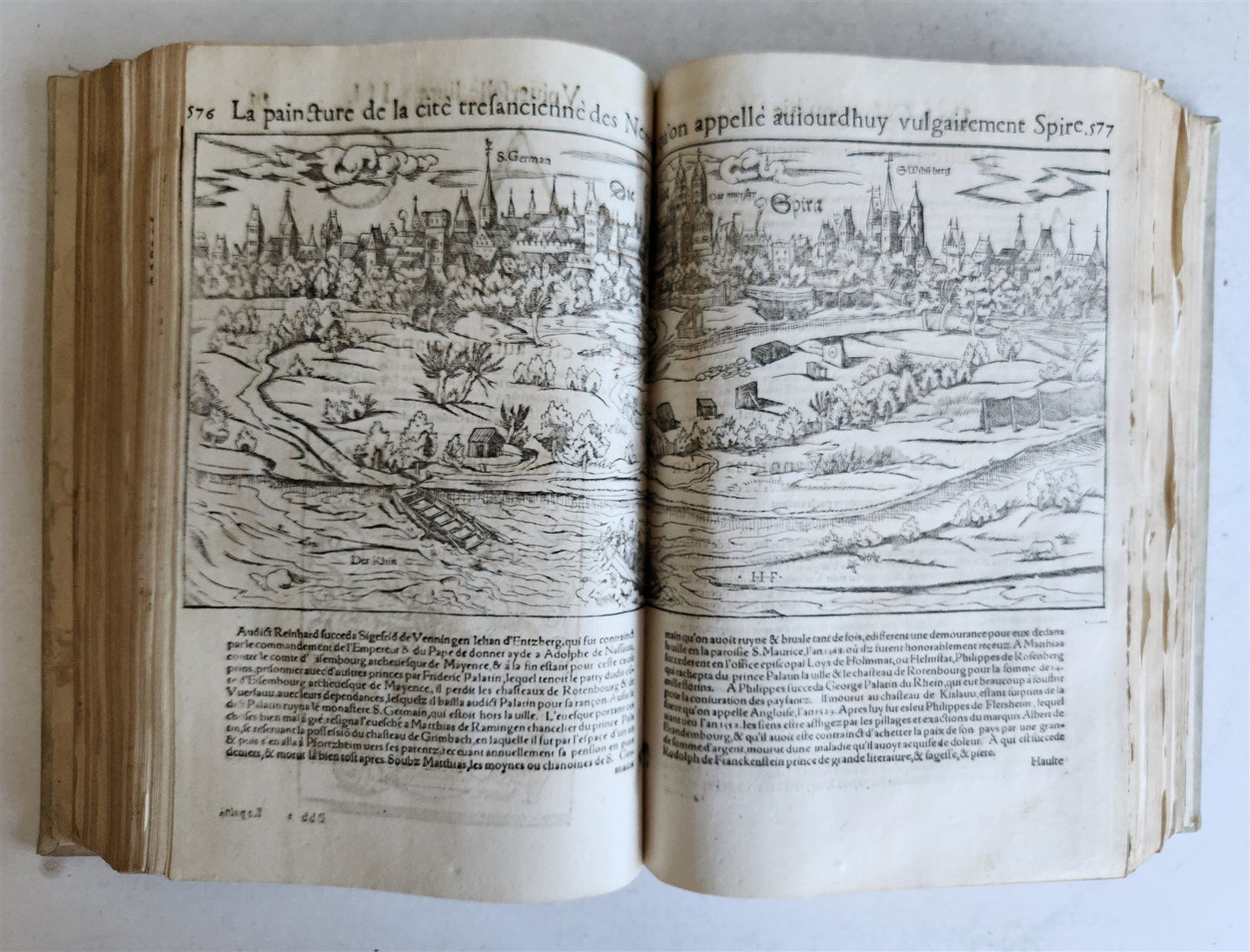 1568 COSMOGRAPHY by Sebastian Munster antique RARE ILLUSTRATED w/ MAPS VELLUM