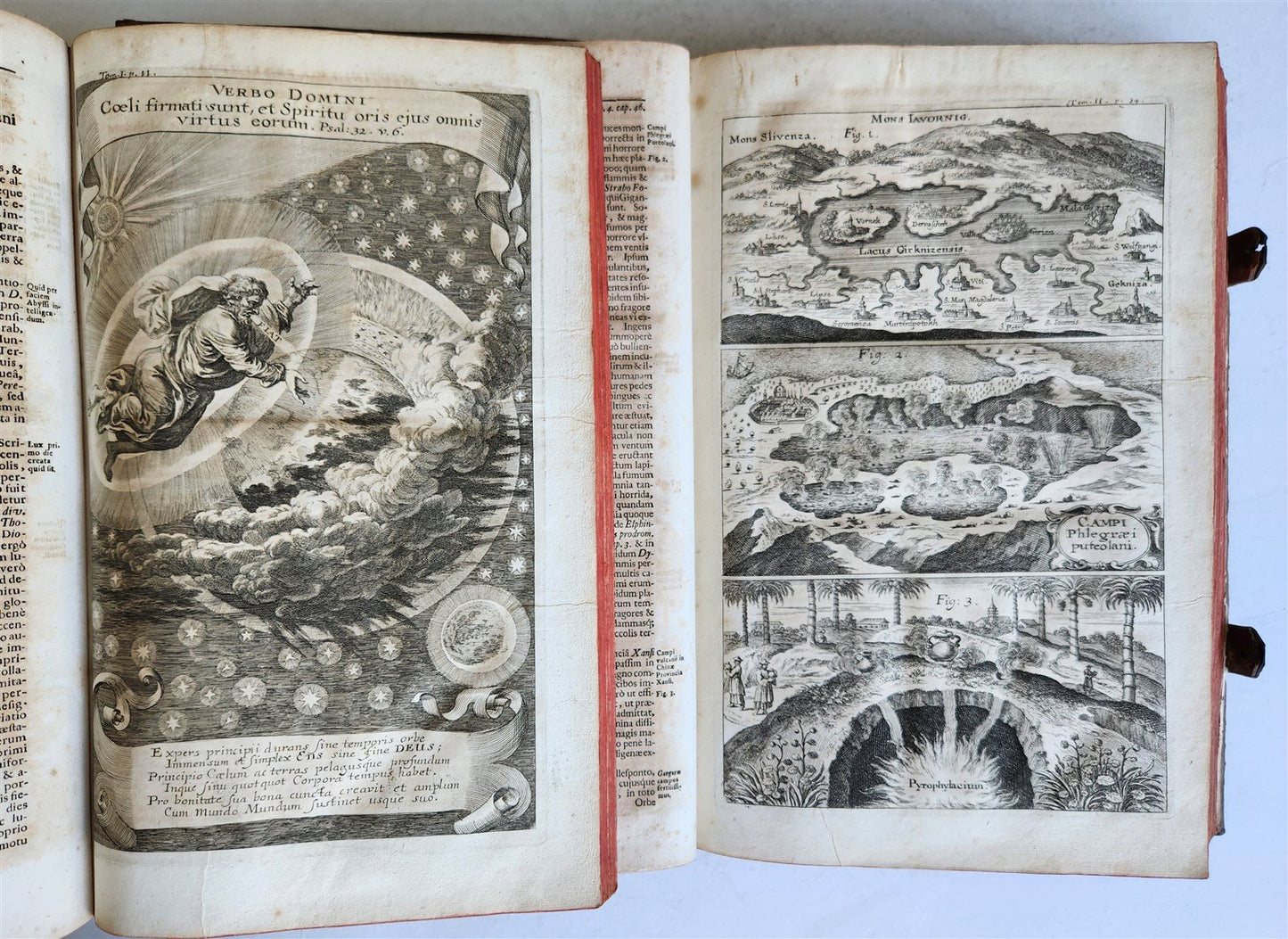 1696 ILLUSTRATED Specula physico-mathematico-historica antique 2 FOLIO VOLUMES