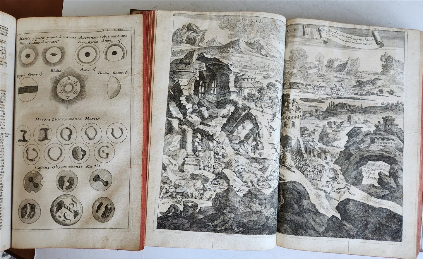 1696 ILLUSTRATED Specula physico-mathematico-historica antique 2 FOLIO VOLUMES