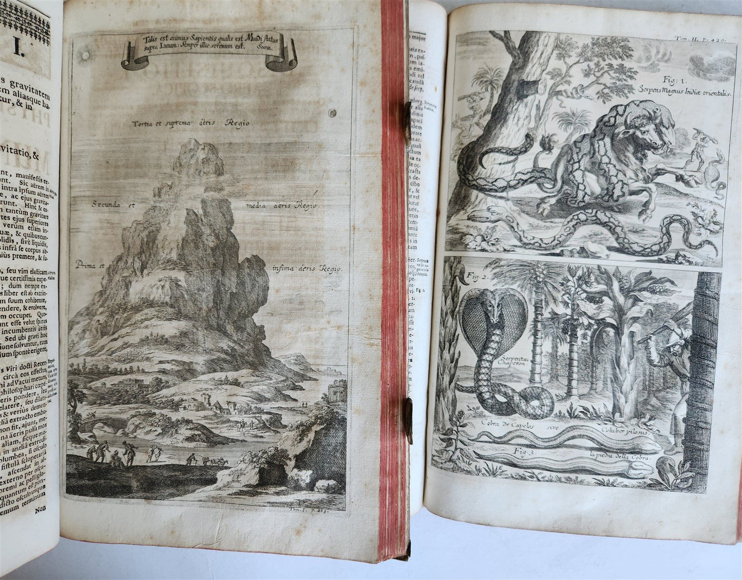 1696 ILLUSTRATED Specula physico-mathematico-historica antique 2 FOLIO VOLUMES