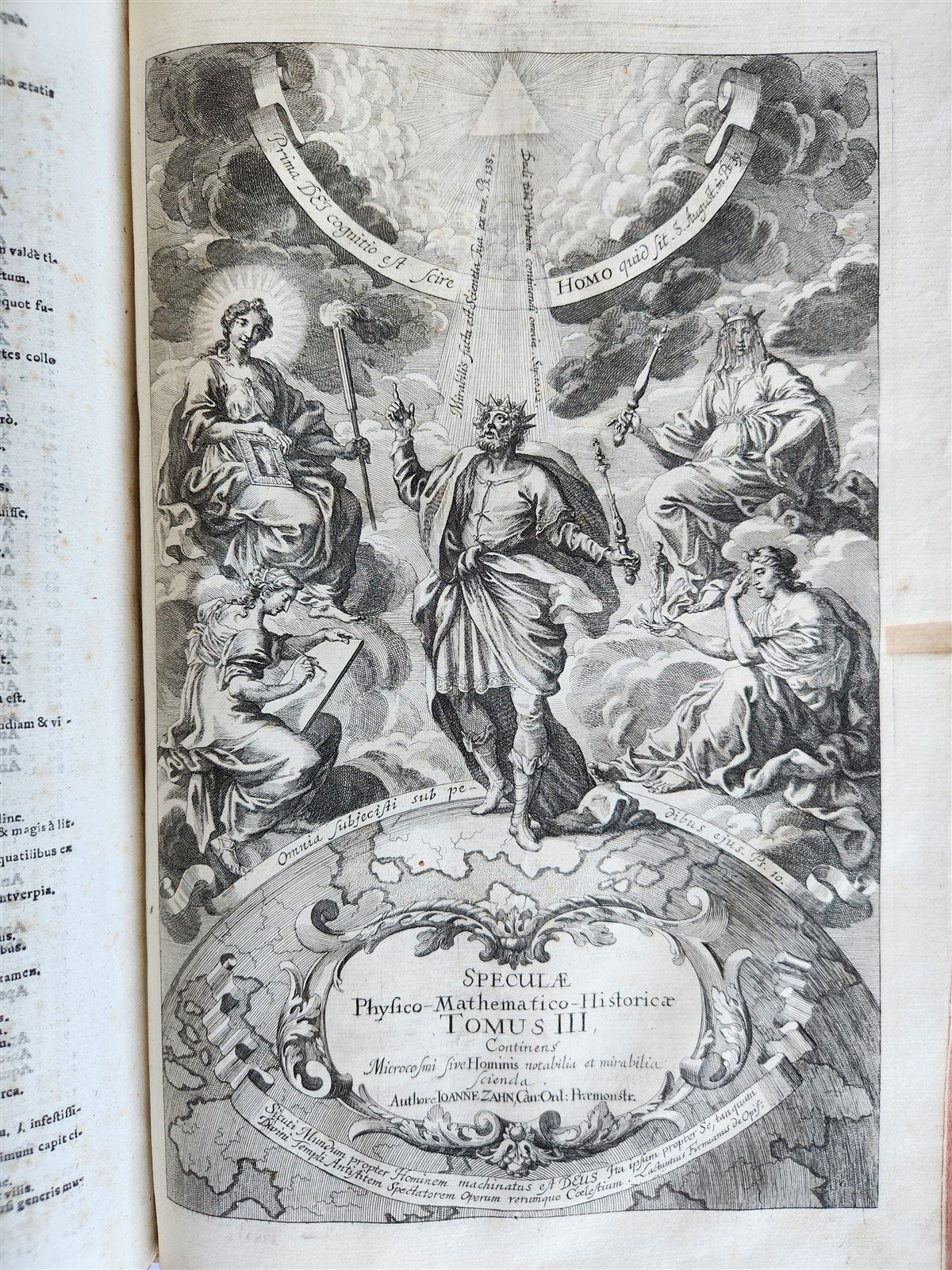 1696 ILLUSTRATED Specula physico-mathematico-historica antique 2 FOLIO VOLUMES