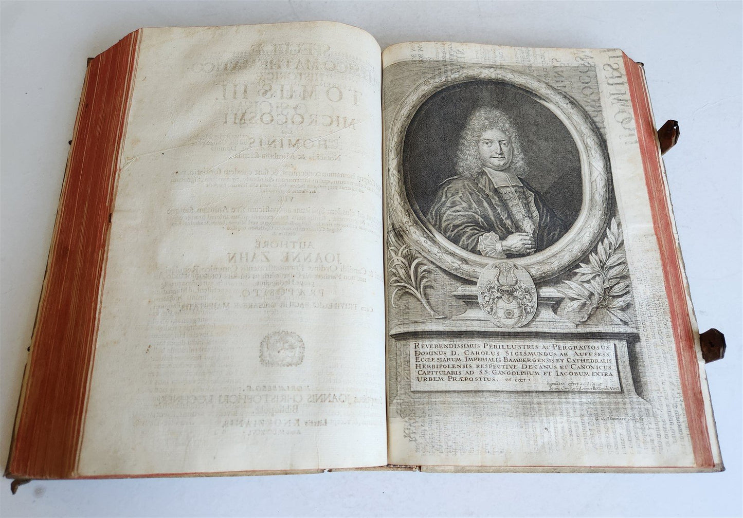 1696 ILLUSTRATED Specula physico-mathematico-historica antique 2 FOLIO VOLUMES