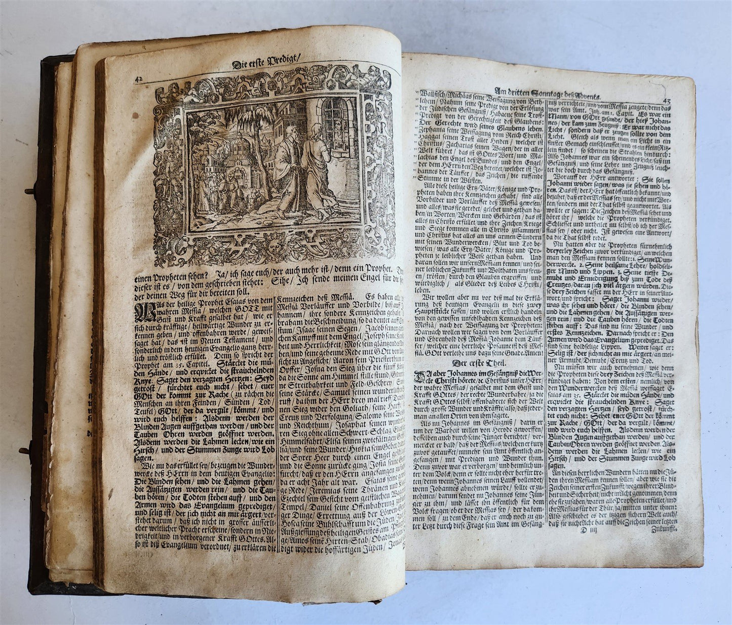 1701 BIBLE COMMENTARIES by J. Spangenberg antique ILLUSTRATED FOLIO in GERMAN