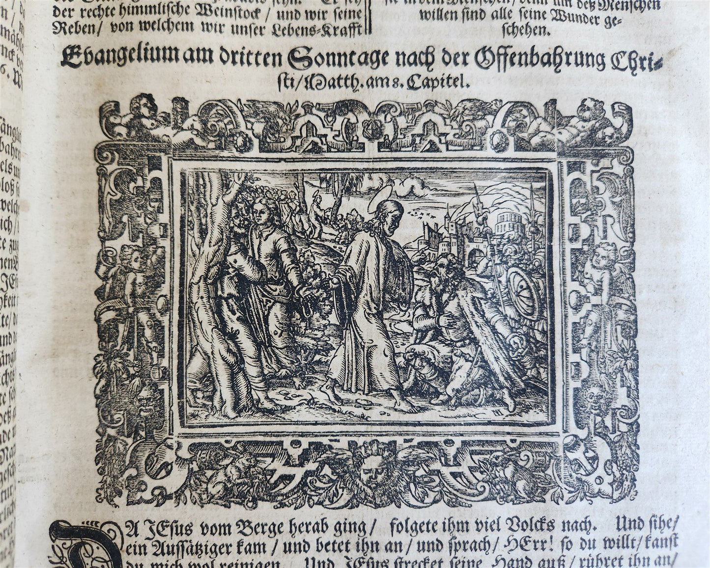 1701 BIBLE COMMENTARIES by J. Spangenberg antique ILLUSTRATED FOLIO in GERMAN
