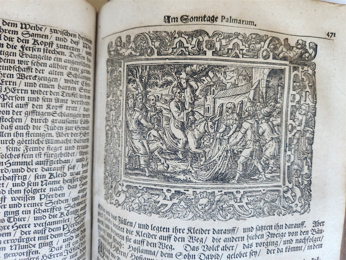 1701 BIBLE COMMENTARIES by J. Spangenberg antique ILLUSTRATED FOLIO in GERMAN