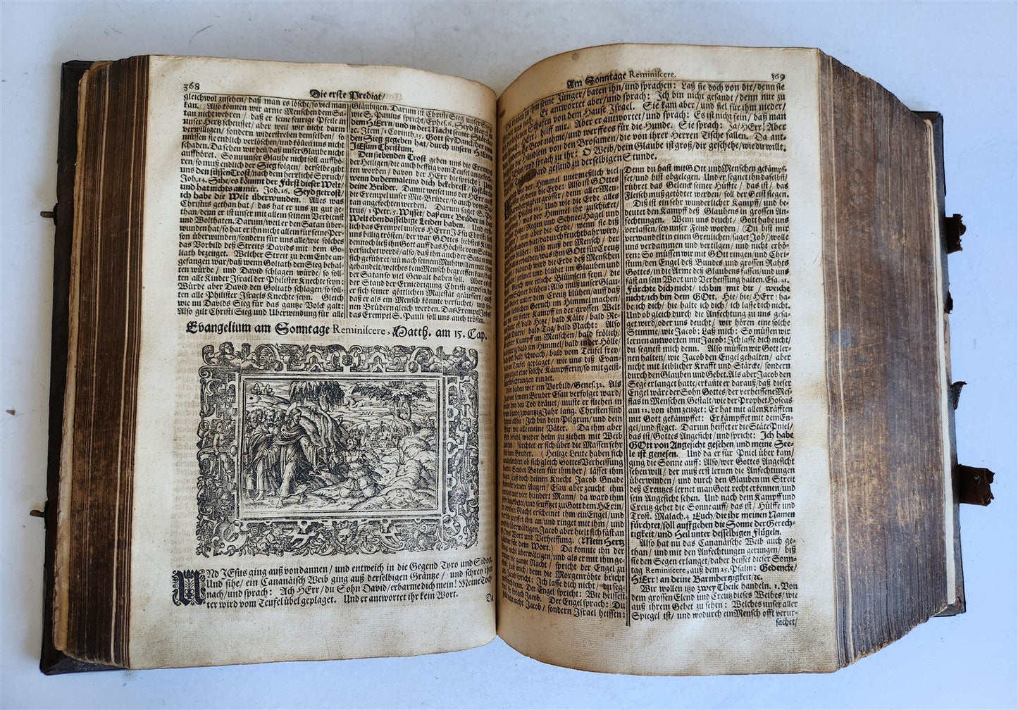 1701 BIBLE COMMENTARIES by J. Spangenberg antique ILLUSTRATED FOLIO in GERMAN