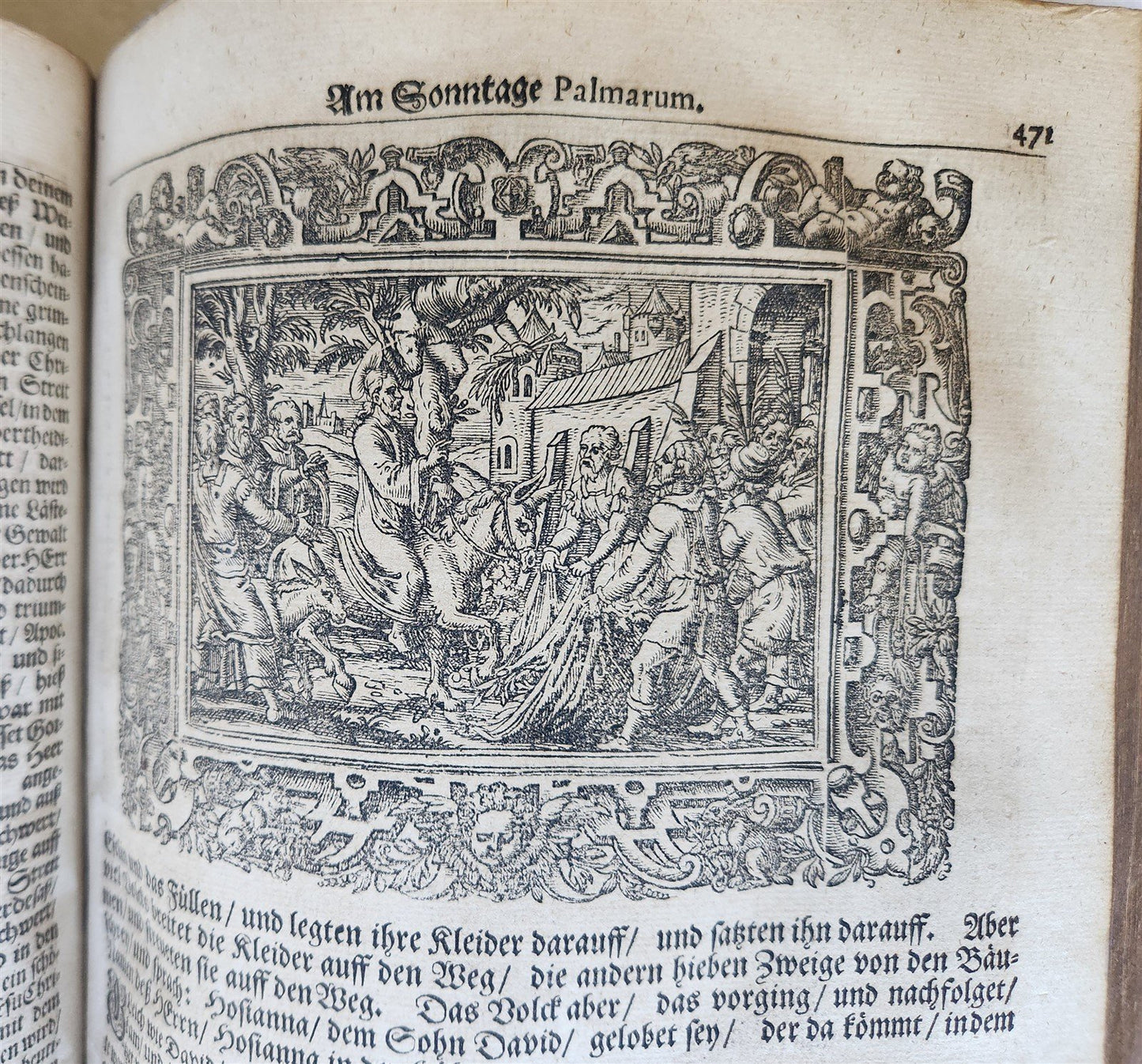 1701 BIBLE COMMENTARIES by J. Spangenberg antique ILLUSTRATED FOLIO in GERMAN