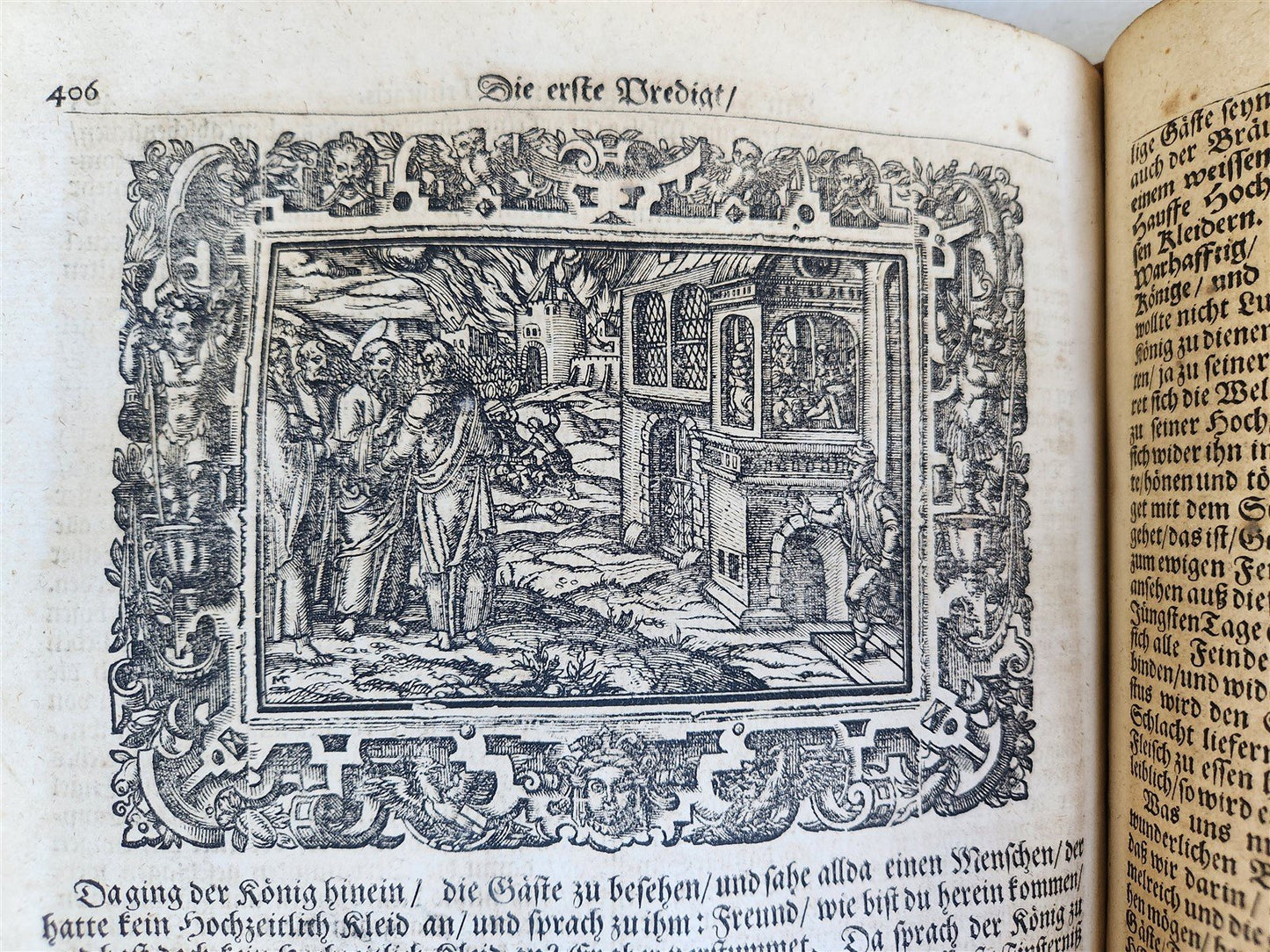 1701 BIBLE COMMENTARIES by J. Spangenberg antique ILLUSTRATED FOLIO in GERMAN
