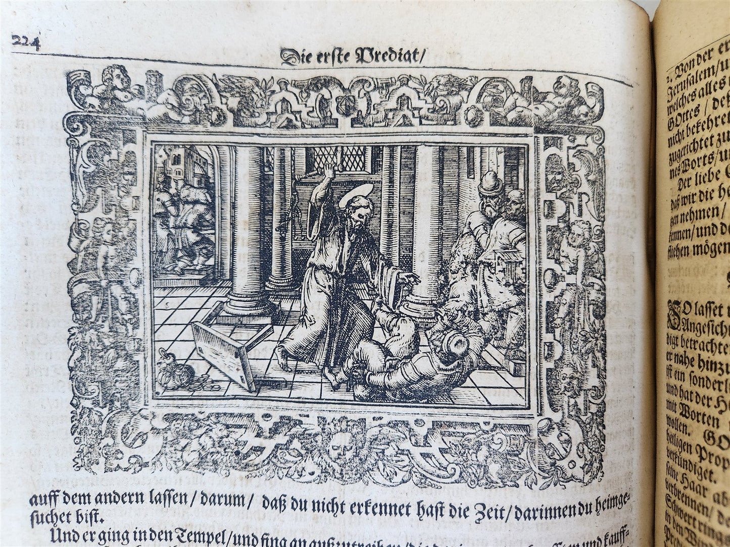 1701 BIBLE COMMENTARIES by J. Spangenberg antique ILLUSTRATED FOLIO in GERMAN