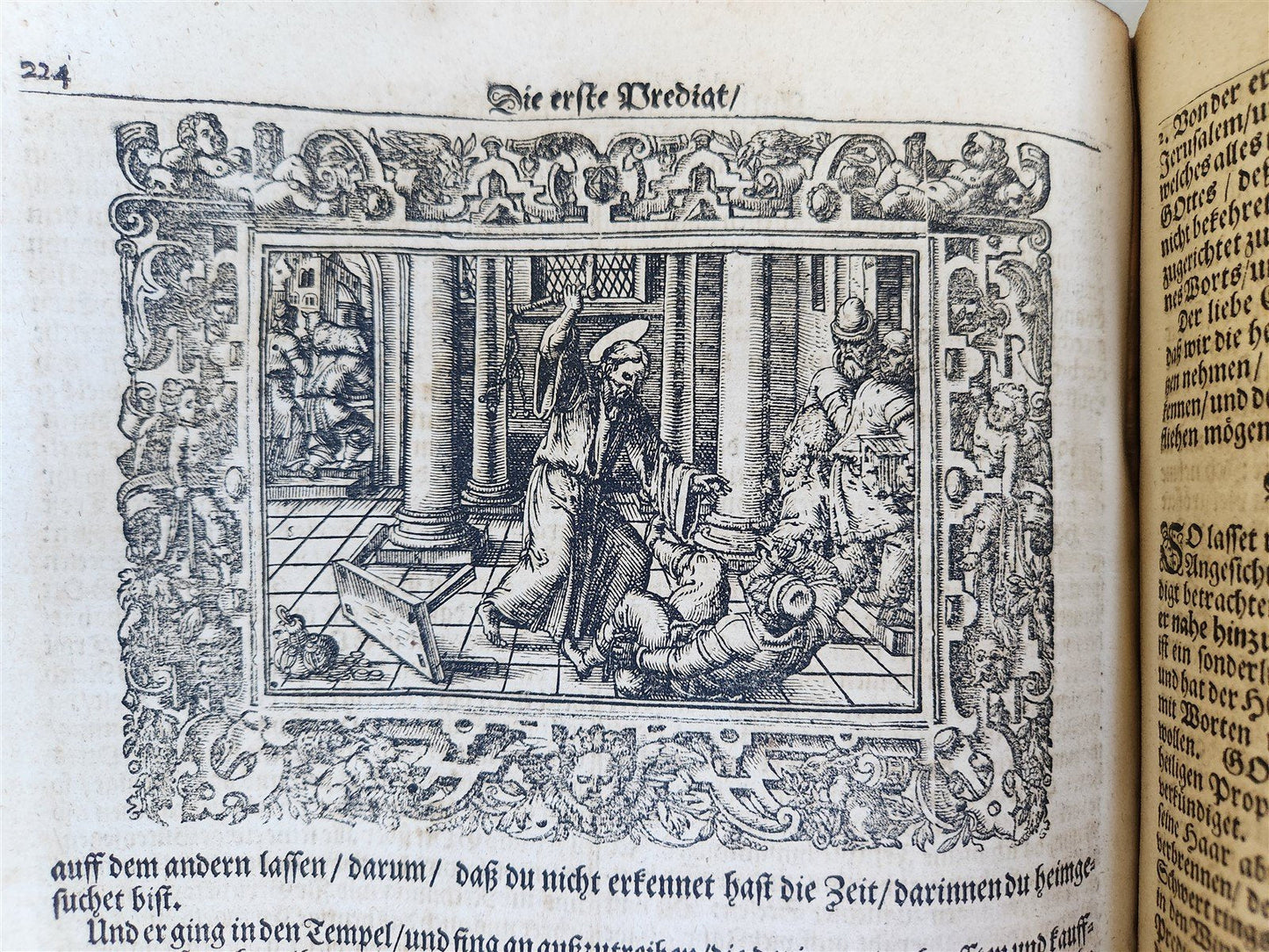1701 BIBLE COMMENTARIES by J. Spangenberg antique ILLUSTRATED FOLIO in GERMAN