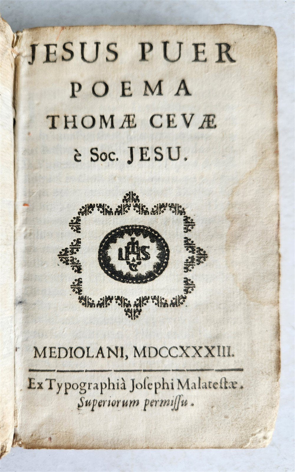 1733 JESUS PUER & SYLVIA antique LATIN Poetry VELLUM BINDING