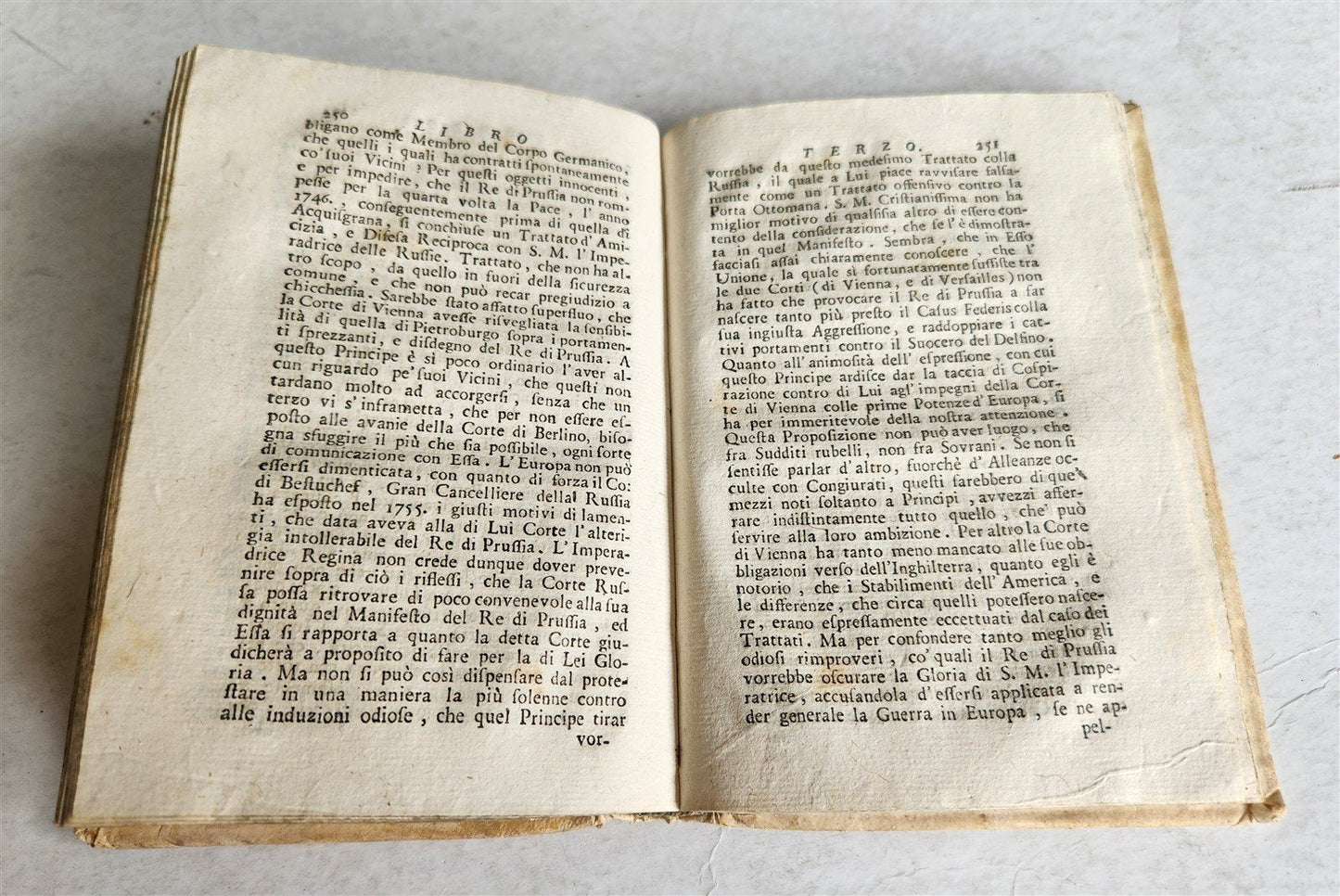 1757 HISTORY of YEAR 1756 in ITALIAN antique VELLUM BINDING