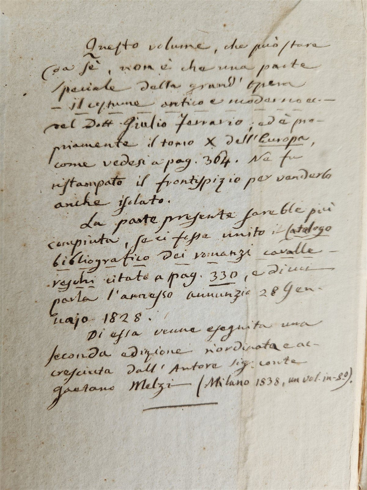 1830 ILLUSTRATED HISTORY of CAVALRY CHIVALRY antique in ITALIAN