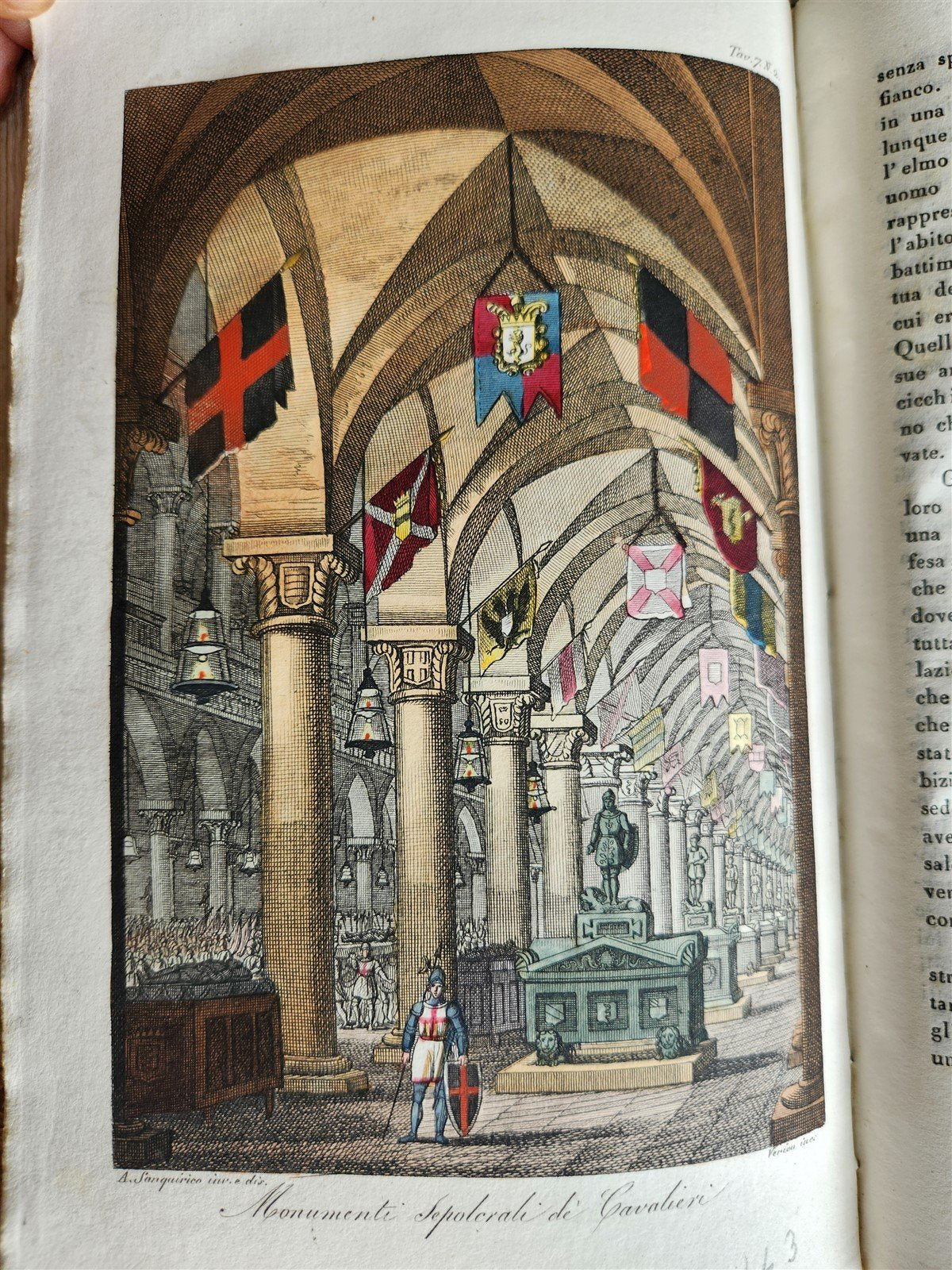 1830 ILLUSTRATED HISTORY of CAVALRY CHIVALRY antique in ITALIAN