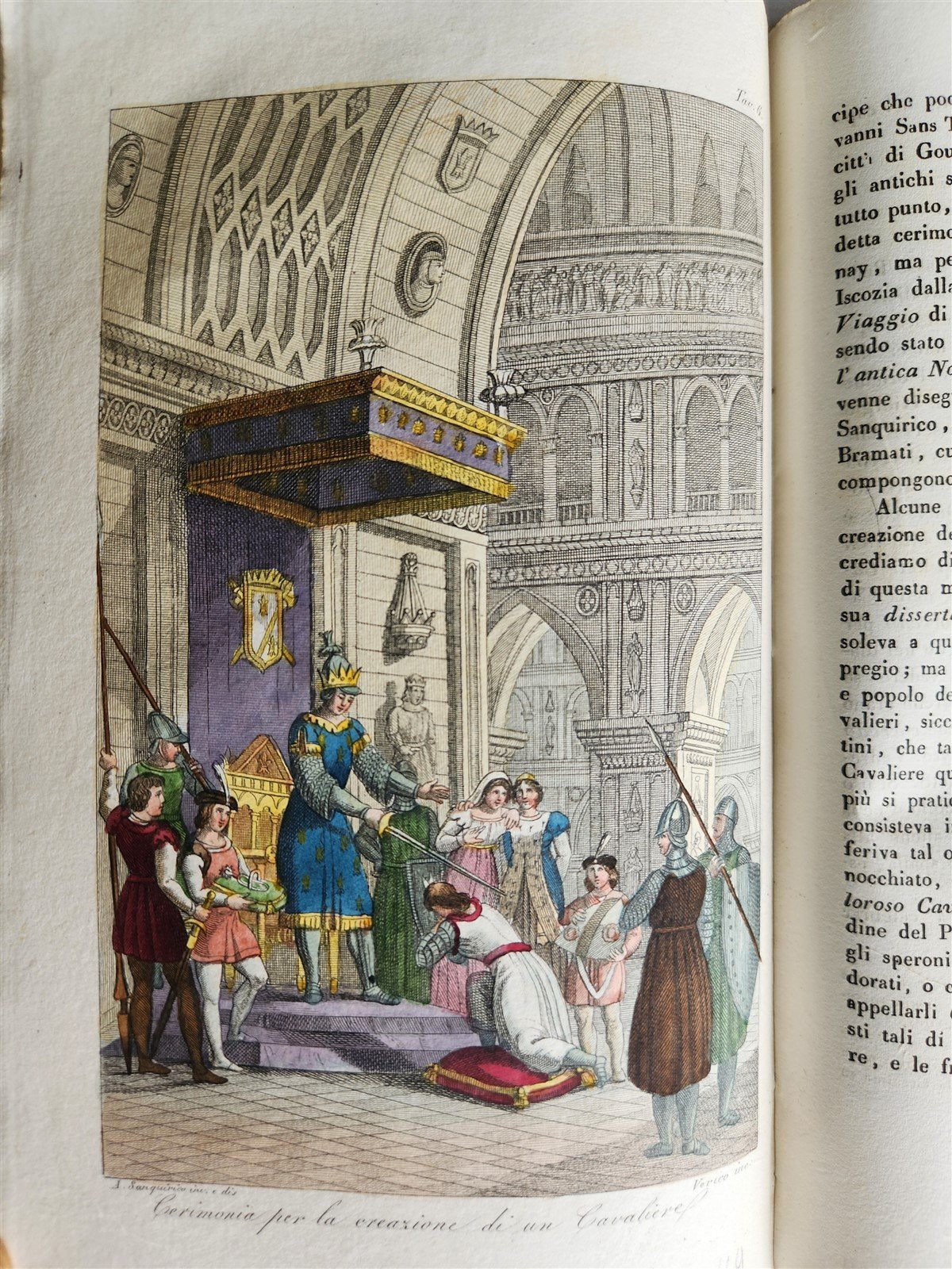 1830 ILLUSTRATED HISTORY of CAVALRY CHIVALRY antique in ITALIAN