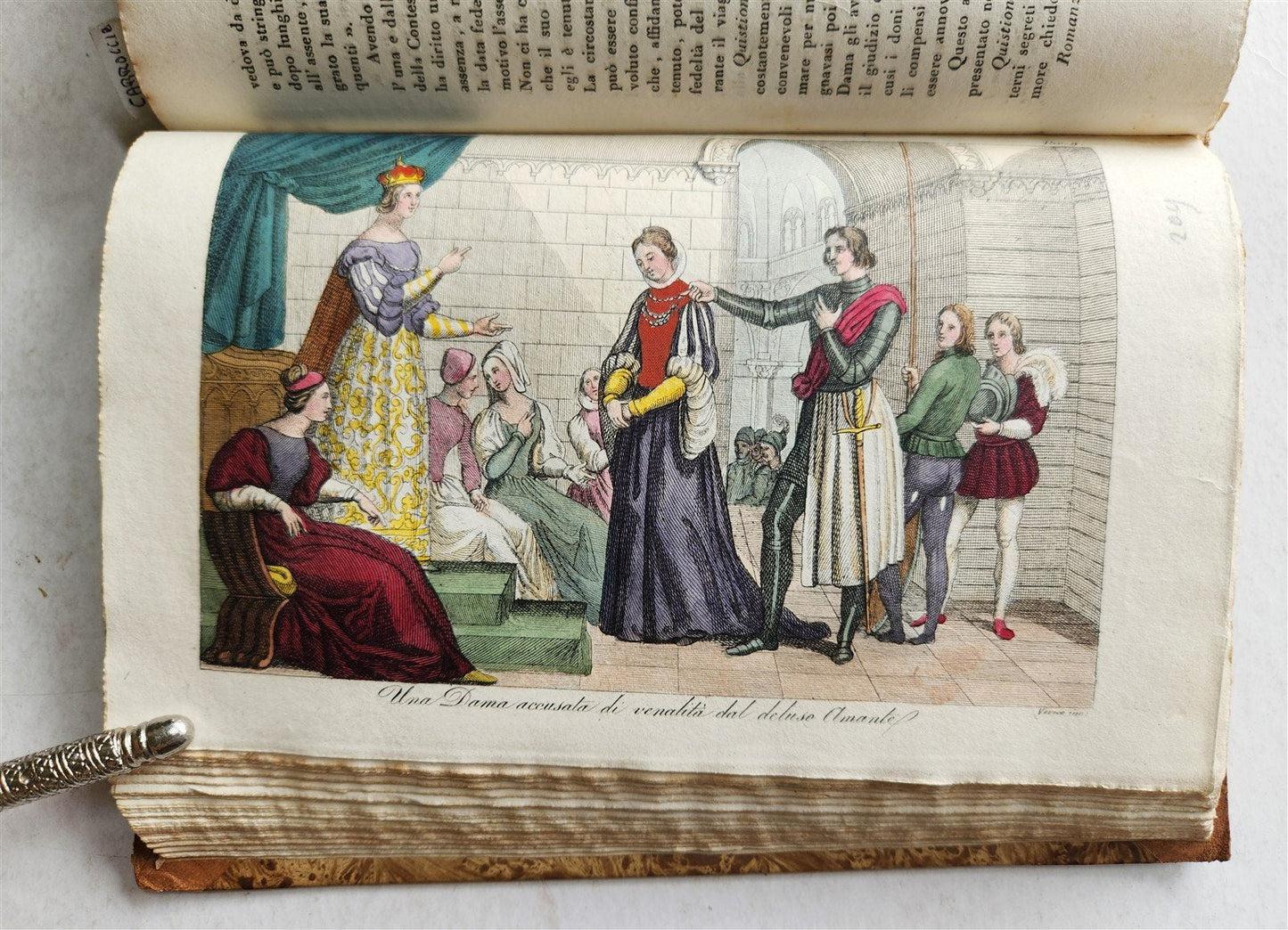 1830 ILLUSTRATED HISTORY of CAVALRY CHIVALRY antique in ITALIAN