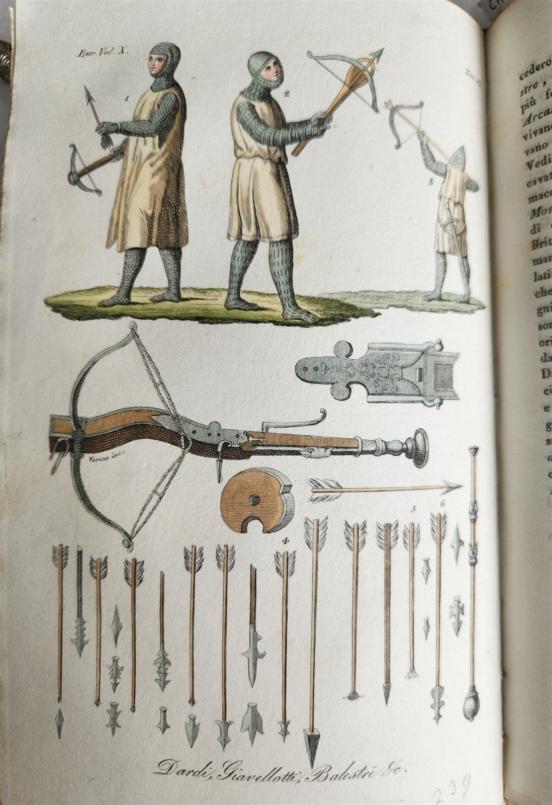 1830 ILLUSTRATED HISTORY of CAVALRY CHIVALRY antique in ITALIAN