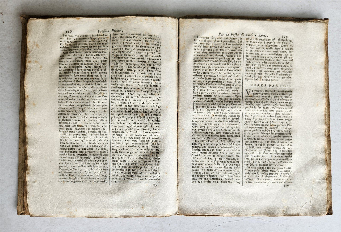 1762 PREDICHE RECITATE IN DUE AVVENTI dal Padre LUIGI BOURDALOUE antique