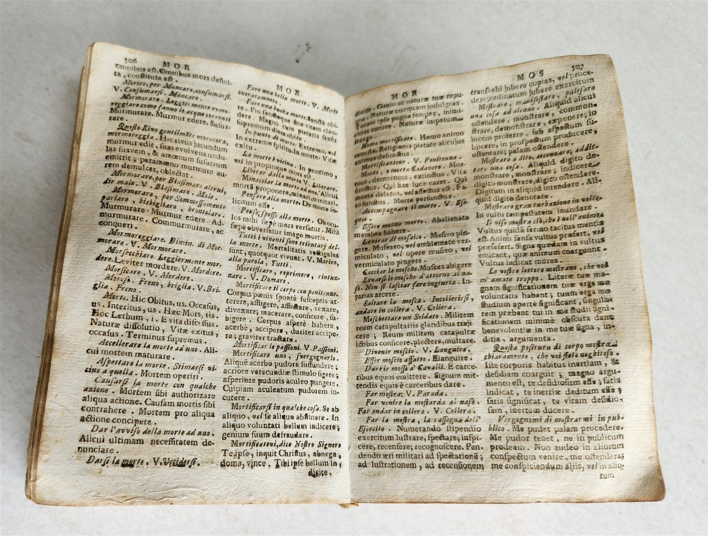 1740 ITALIAN LANGUAGE TREATISE by Giovanni Margini antique VELLUM BOUND