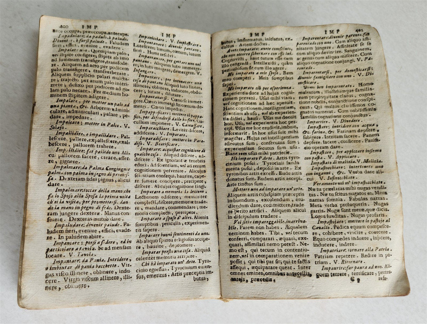 1740 ITALIAN LANGUAGE TREATISE by Giovanni Margini antique VELLUM BOUND