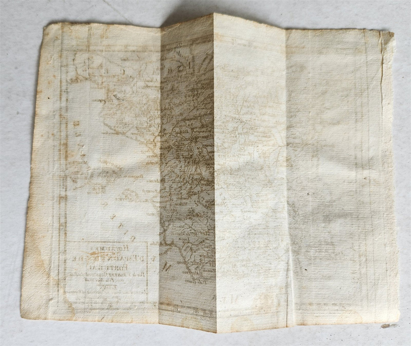 1748 SMALL MAP of PORTUGAL Antique